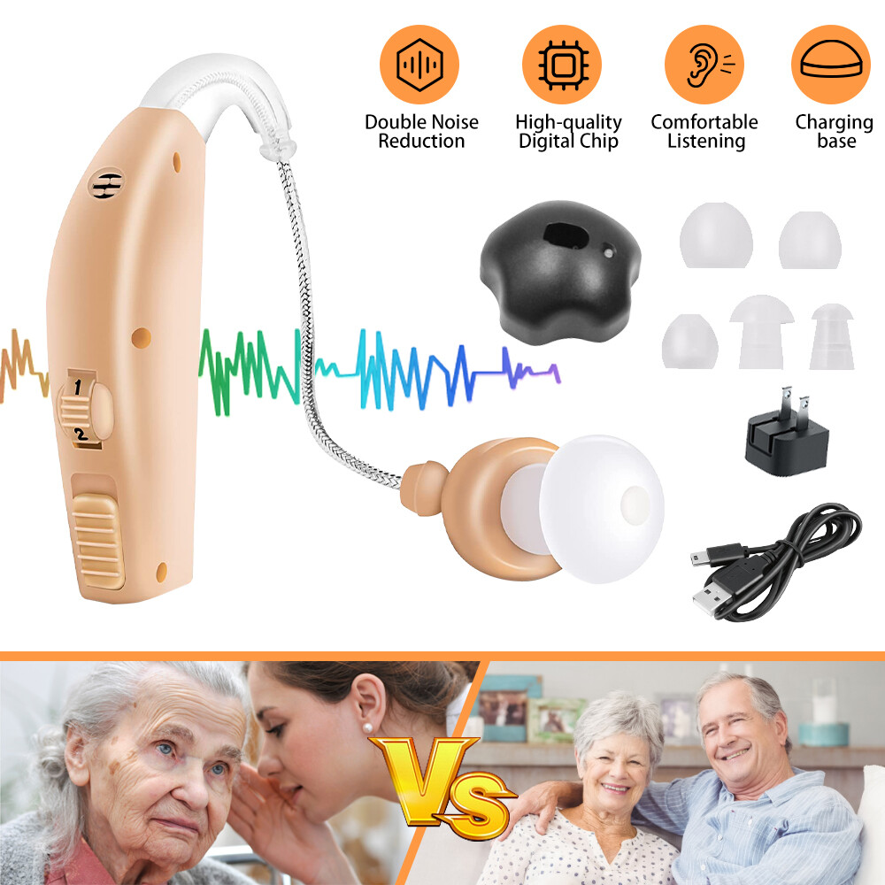 Digital Hearing Aids Severe Loss Invisible in Ear Mini Sound Voice Amplifier
