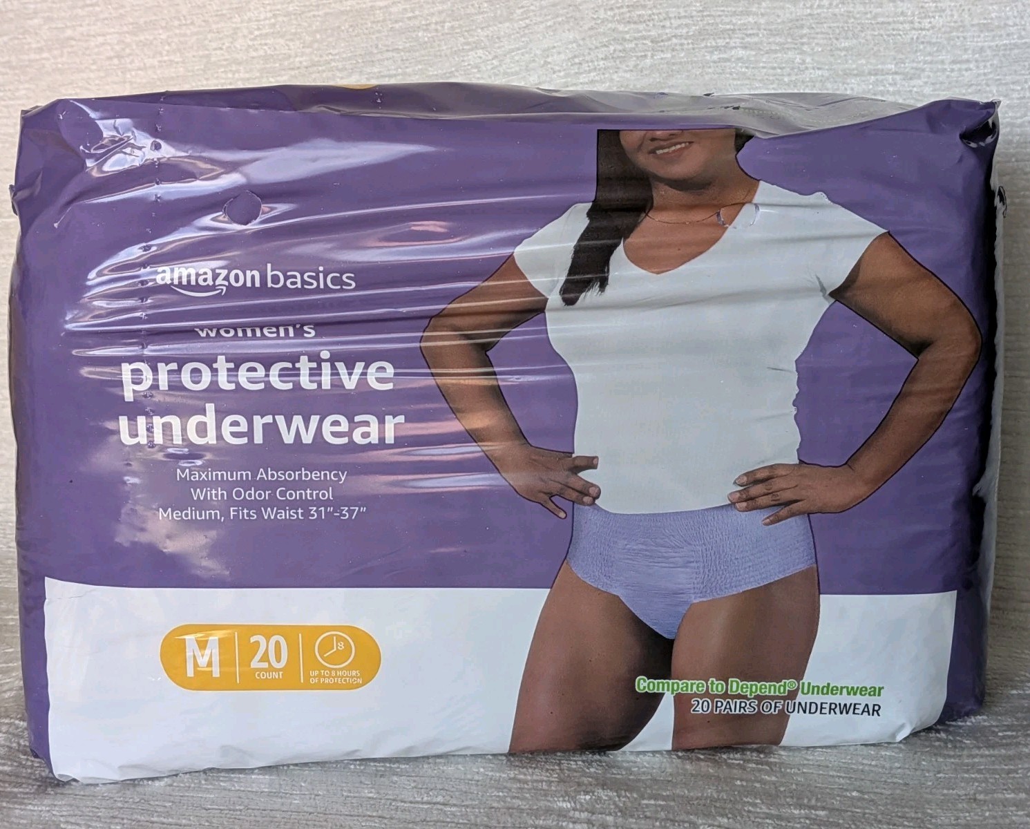 Amazon Basics Incontinence Underwear Pull On Protective Disposable 20 Count