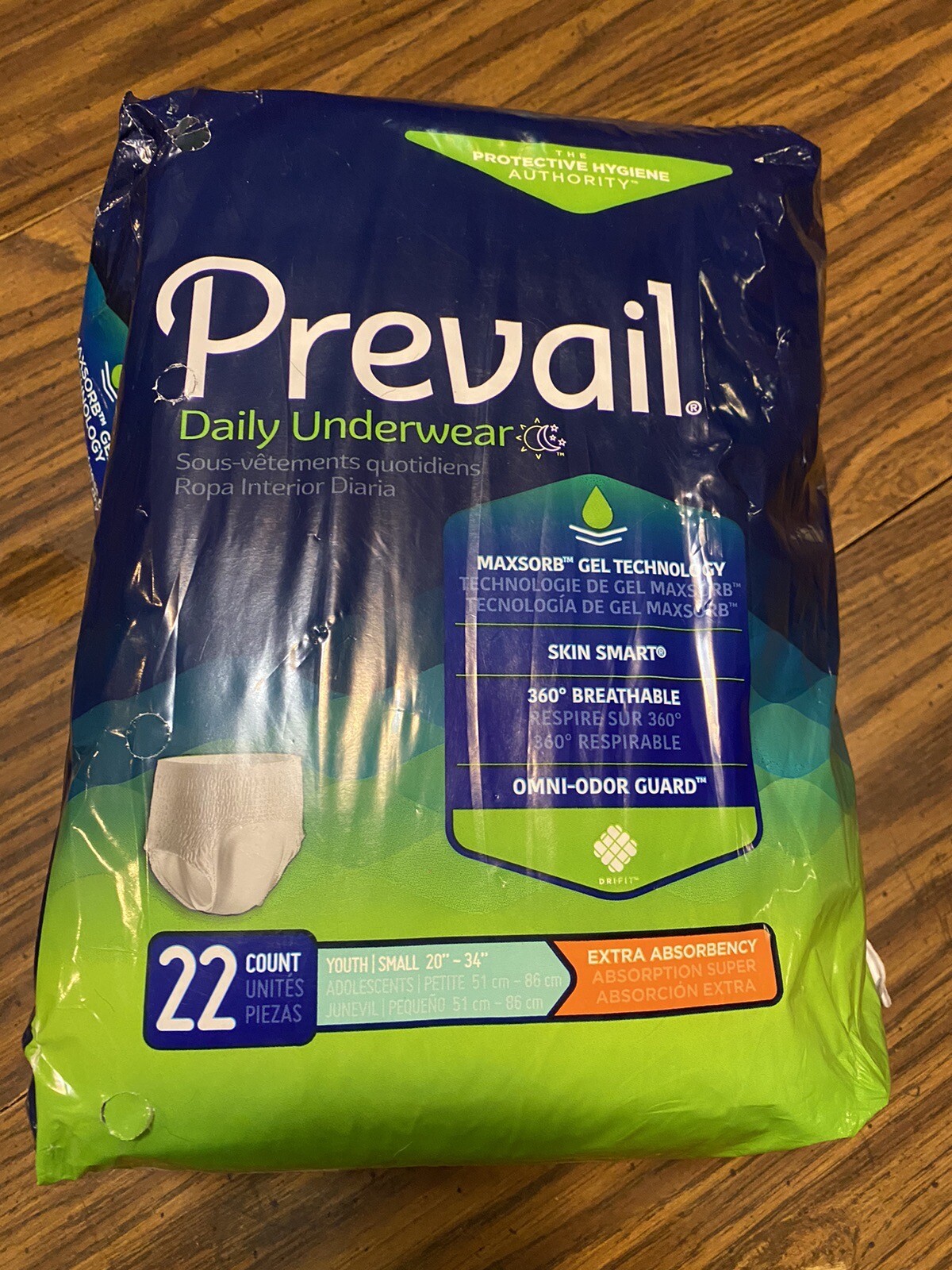Prevail PV-511 Youth/Small Disposable Underwear, 22 Count
