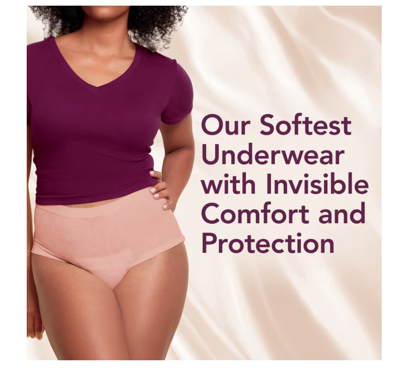 Depend Silhouette Adult Underwear for Women Large 52 Ct Pink Maximum