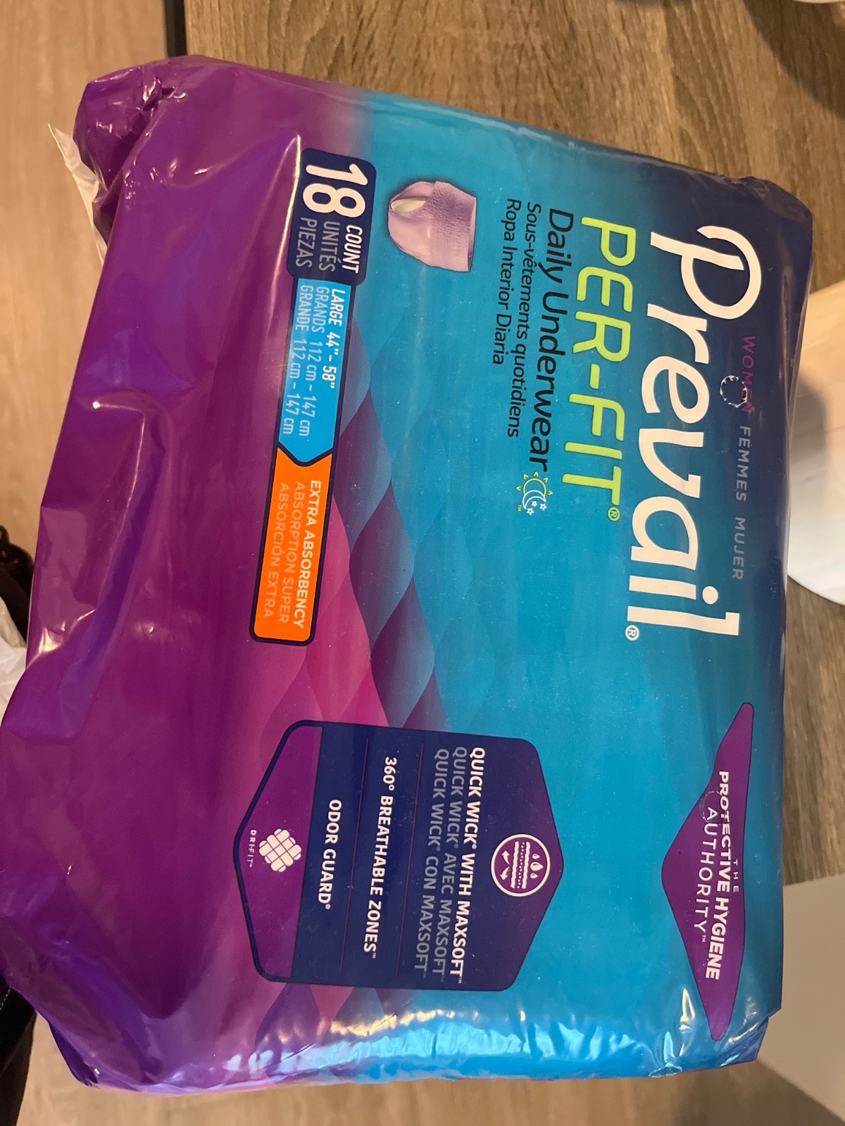 Prevail Per-Fit Underwear for Women (Large) pack of 3