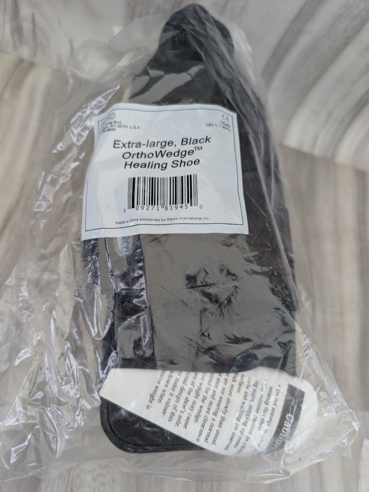 Extra Large – Black DARCO OrthoWedge Healing Off-Loading Shoe Post-Op Square Toe
