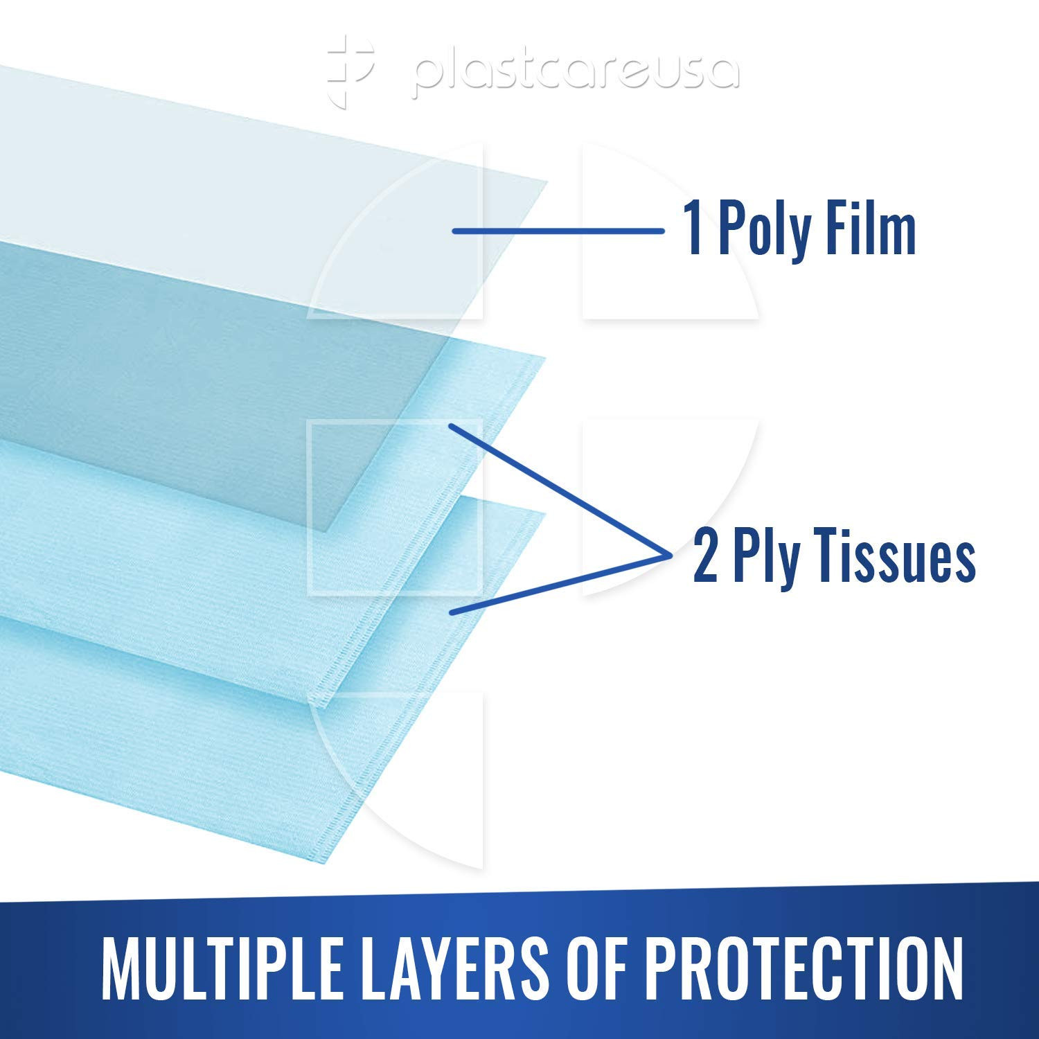Disposable Dental Bibs 13″X18″ – 3 Ply Waterproof Tattoo Bib Sheet for Patients
