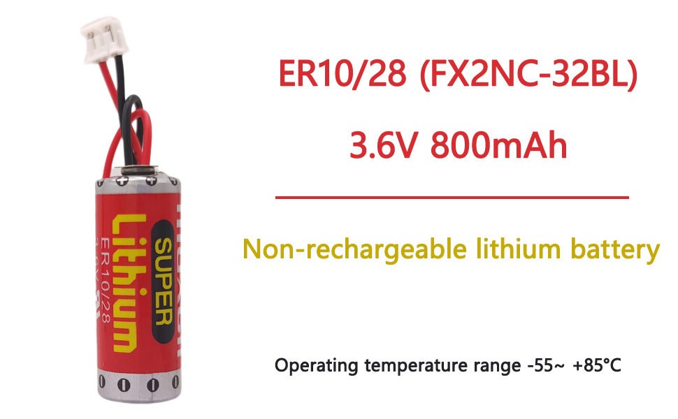 3-Pack ER10/28 3.6V Lithium Battery for Mitsubishi FX2NC-32BL ER10280 Battery US