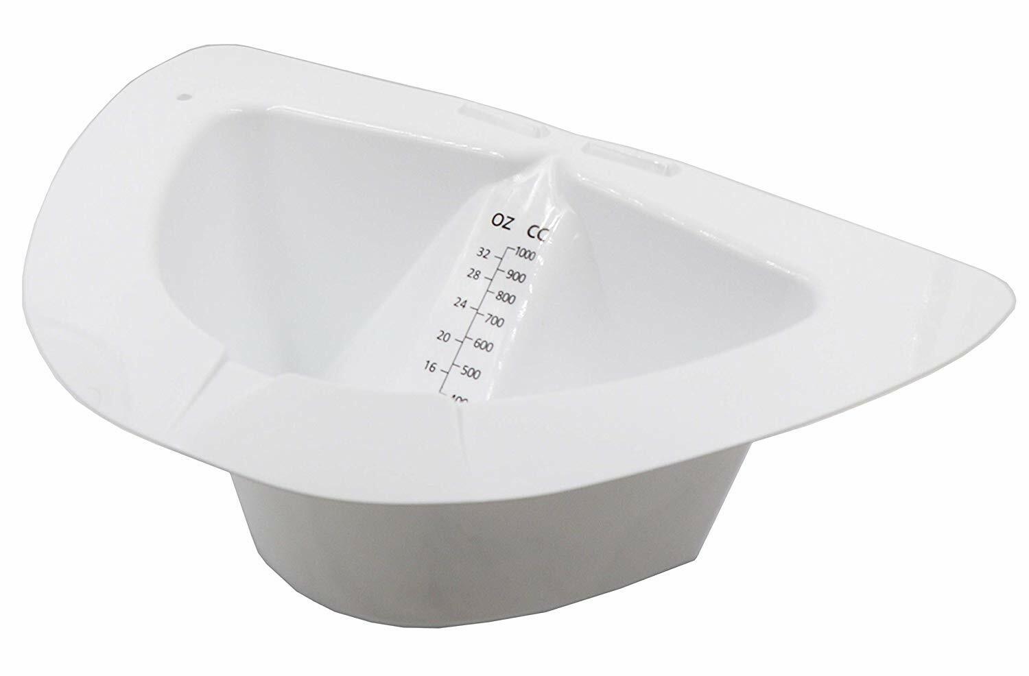 Comfort Axis Slanted Specimen Collector Pan with Graduations 32 Ounces 5 Pack