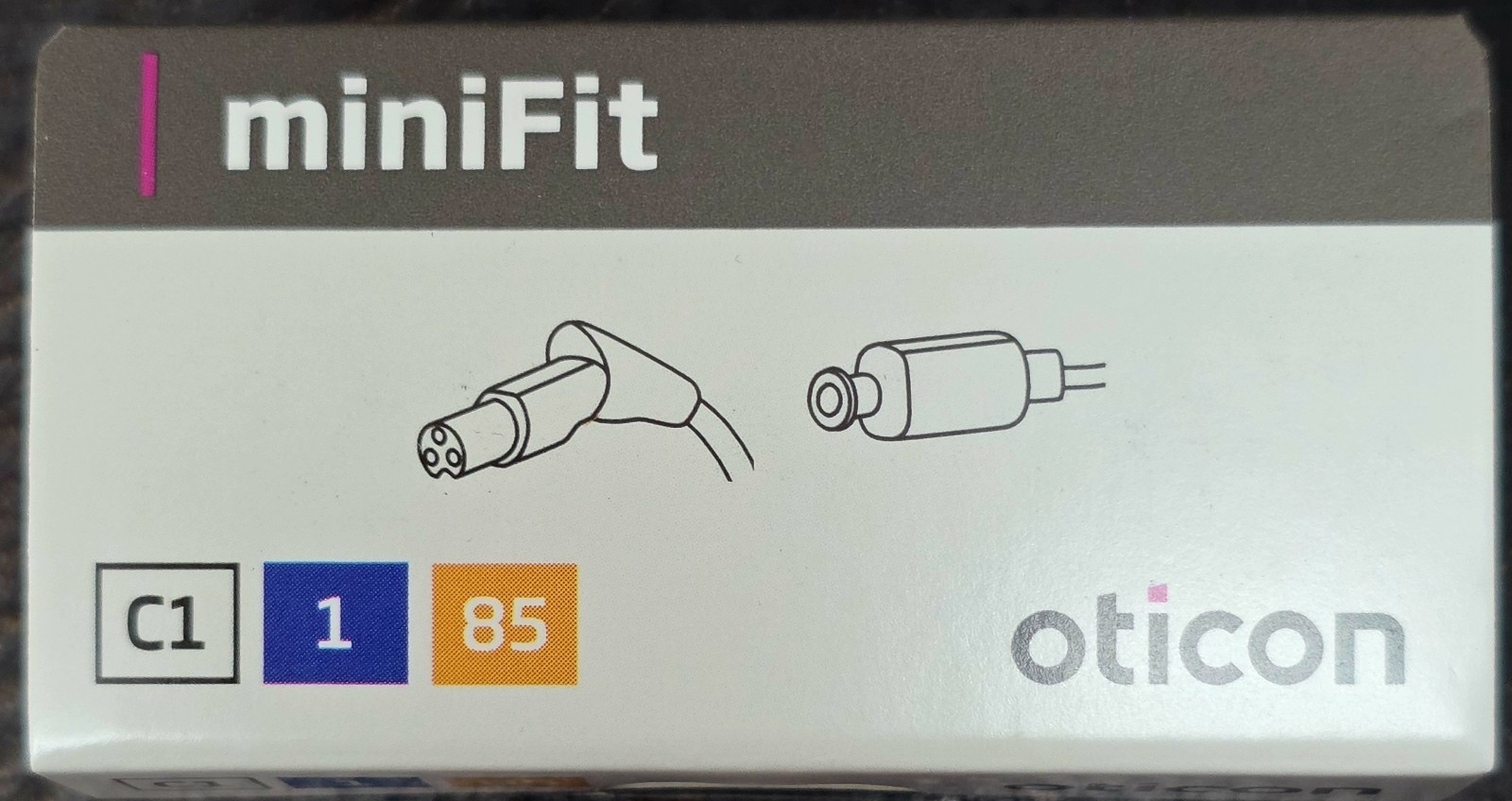 Brand New Oticon MiniFit C1 Receiver Real Zircon Ruby (1-85-L) USA Fast Shipping