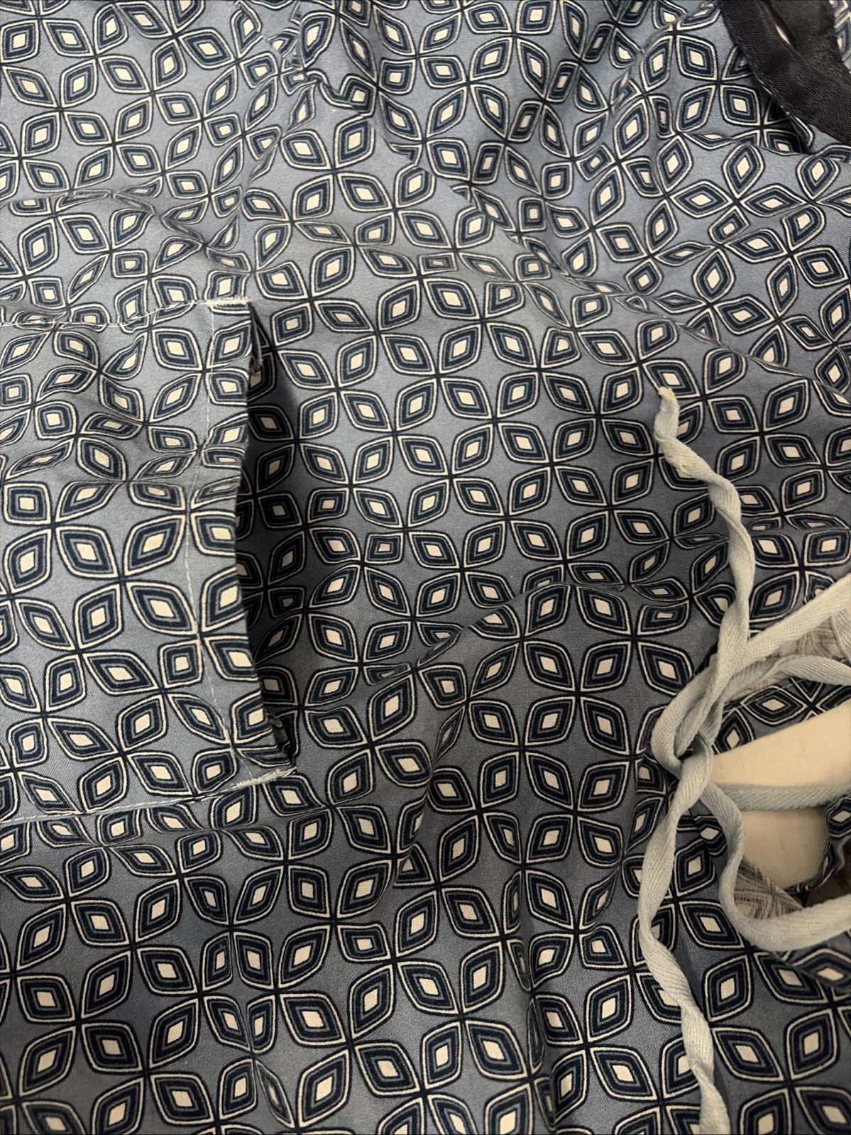 Hospital Gown with Pocket, Cotton Blend, Unisex One Size