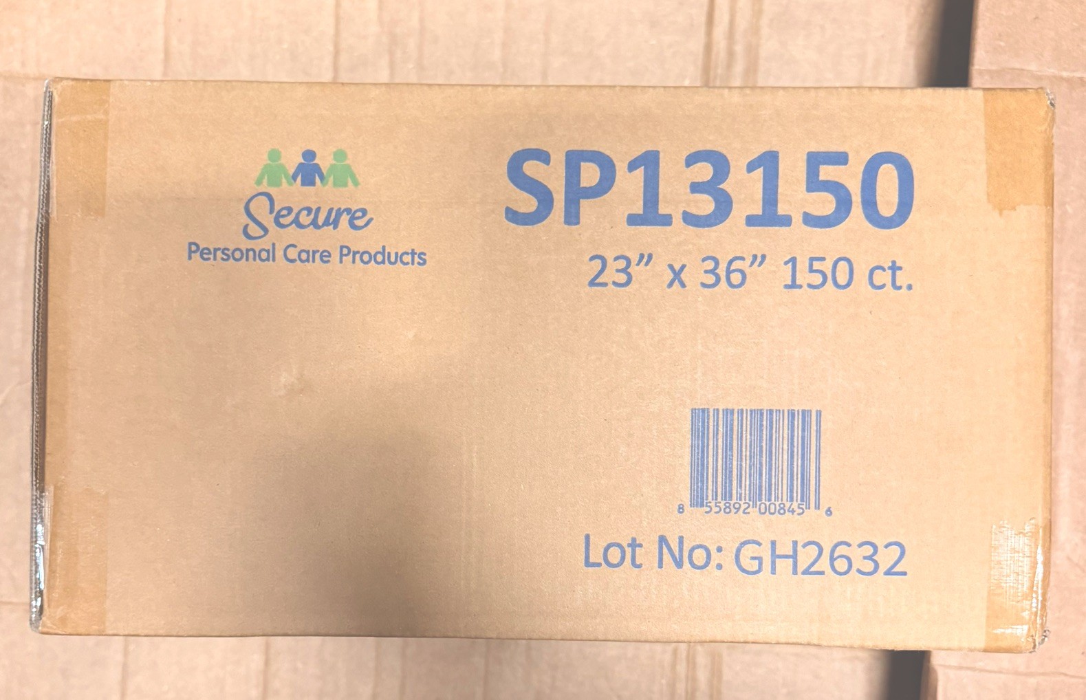 (QTY 150) Secure Personal Care Underpads 23″ X 36″ SP13150 15 packs of 10