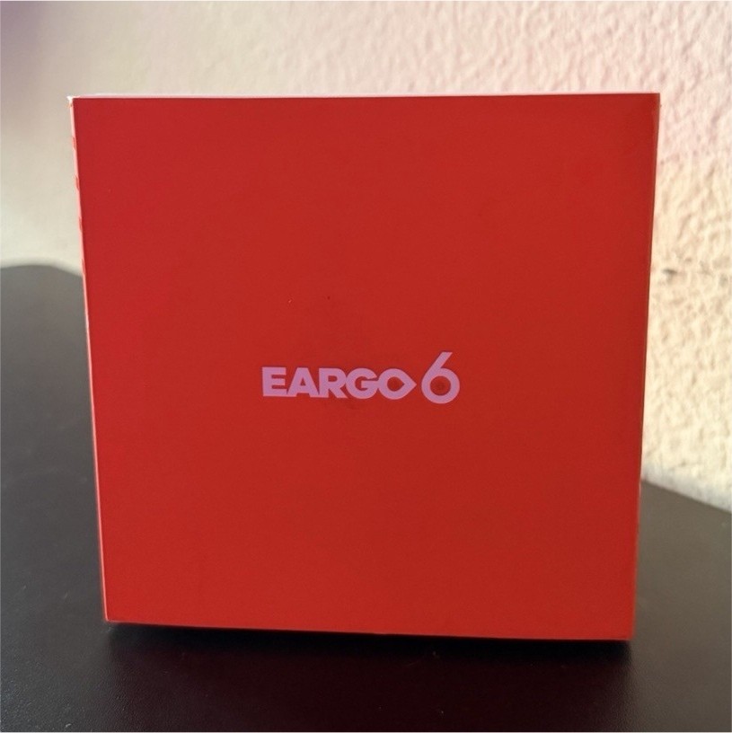 Eargo 6 Rechargeable Hearing Aid, Charging Case, Black, Original Box