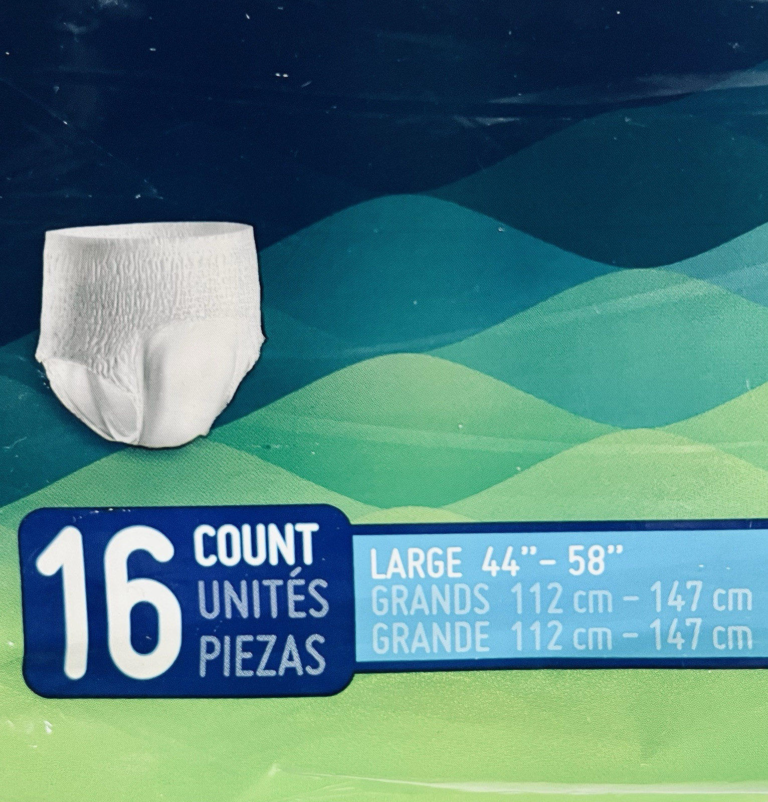 Prevail Disposable Daily Underwear White Size Large 44”-58” 16 Ct Max Absorb NEW