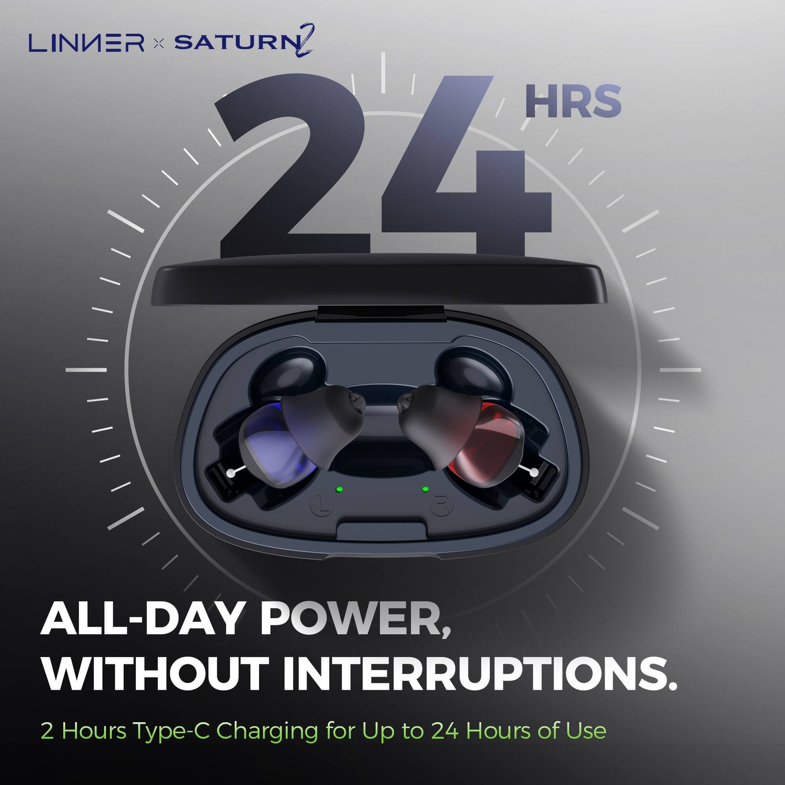 LINNER – Saturn 2 OTC Rechargeable Hearing Aids for Seniors, Discreet & Noise…