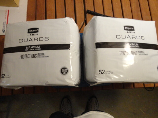 Depend Incontinence Guards for Men Maximum Absorbency, Two Packs of 52 (46963)