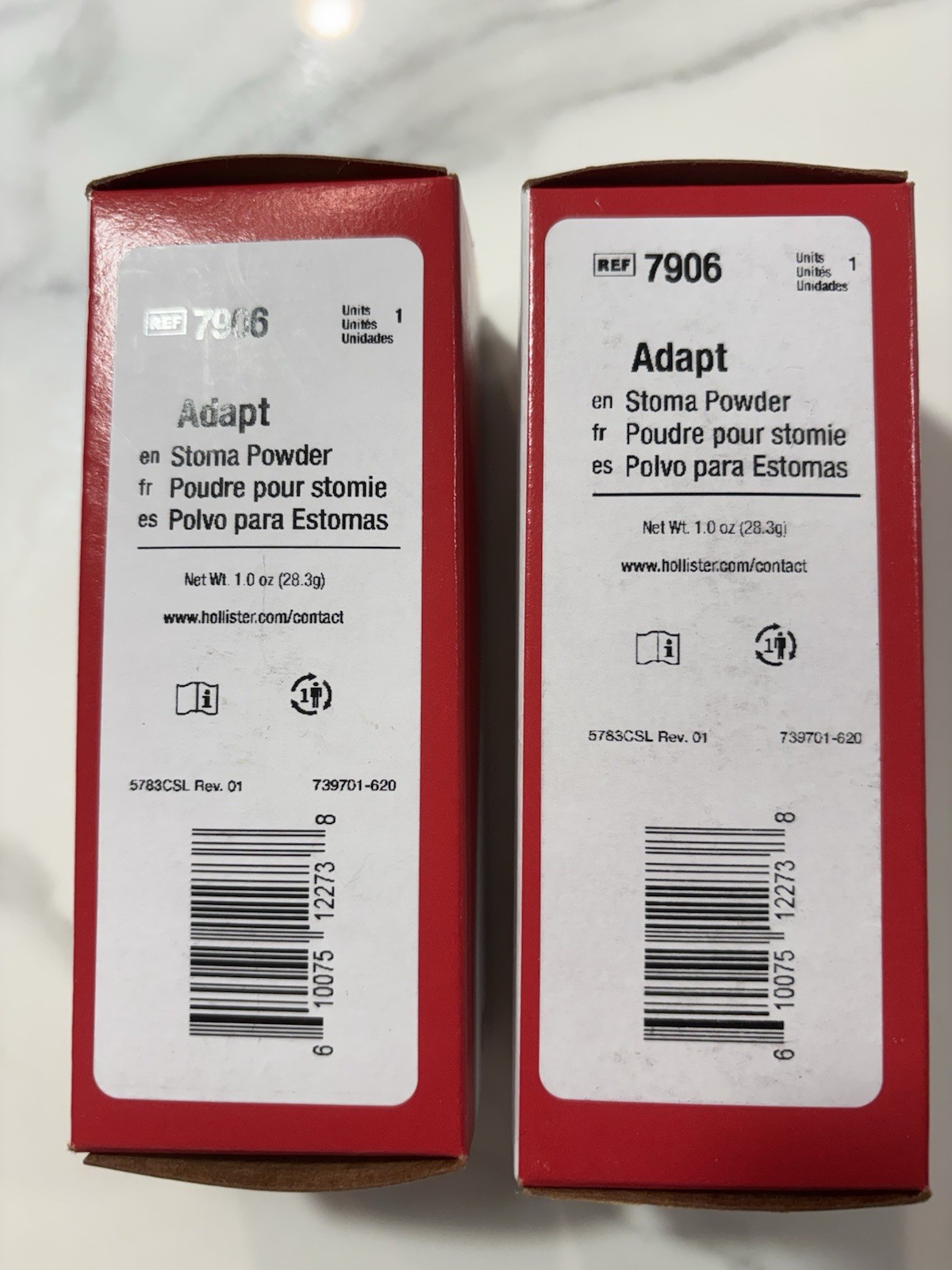 TWO BOXES Hollister 7906 Adapt Stoma Powder 1 oz Brand New-free shipping