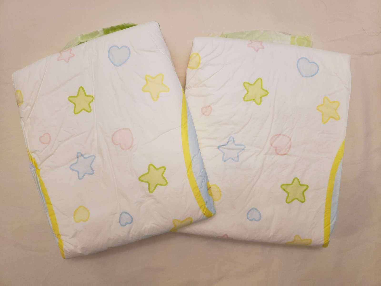 (2) NEW Samples of Kiddo Playtime Adult Diapers Size Medium 31″-36″ waist ABDL