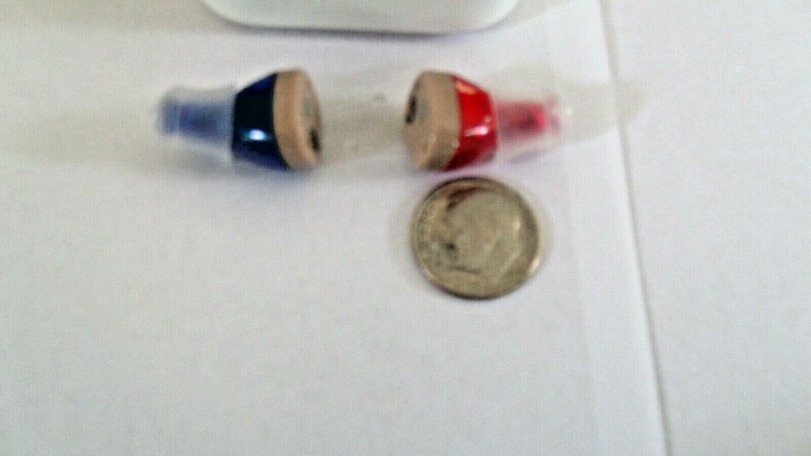 PAIR RECHARGEABLE MINI HEARING AMPLIFIERS FITS up to serious loss BOTH EARS