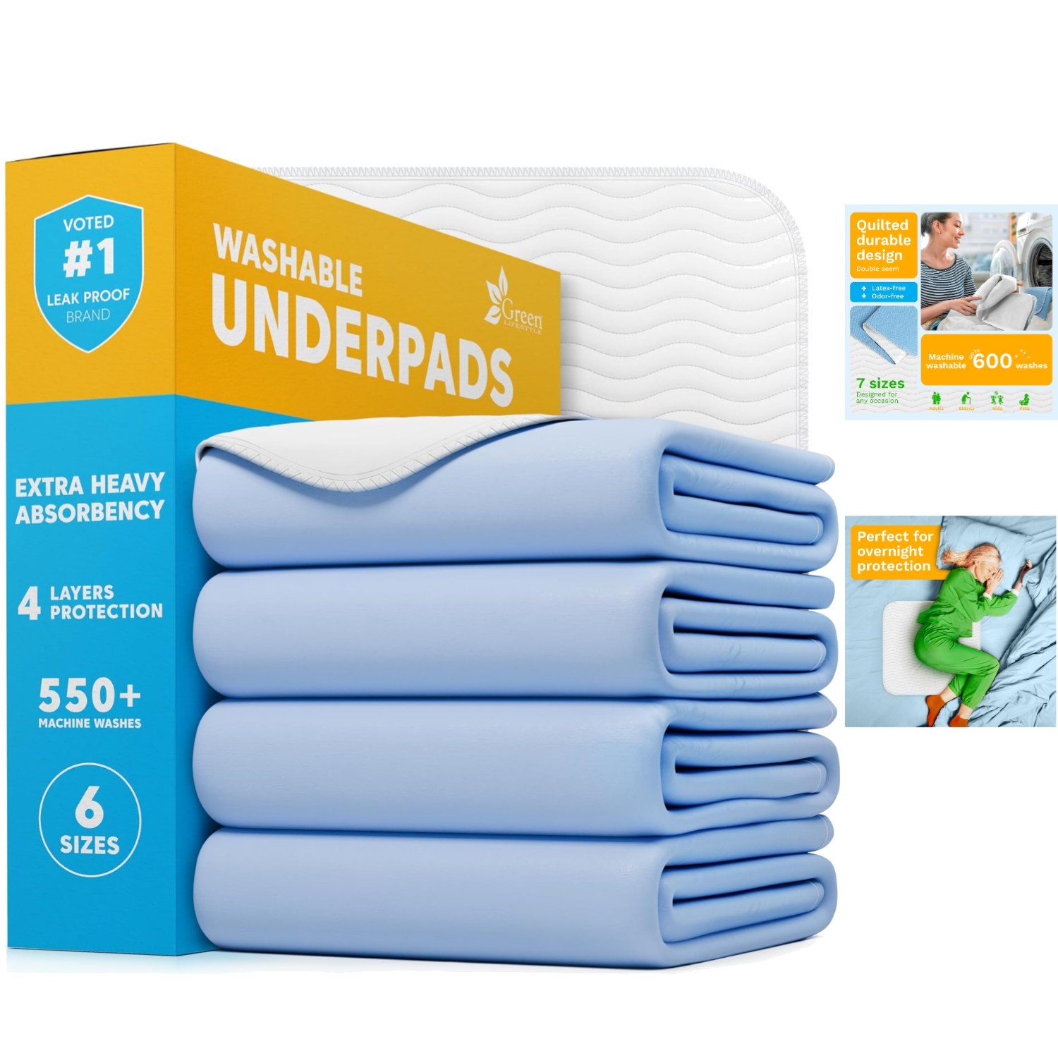 30×34 Reusable Underpads – Quilted & Waterproof Pet Pads for Ultimate Comfort