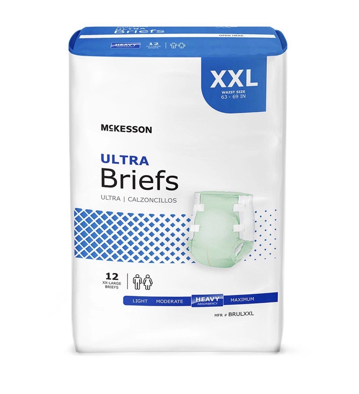 4X McKesson Ultra Heavy Absorbent Adult Disposable Brief Diapers 12pk XXL