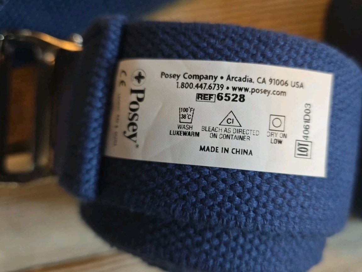 Posey #6528 Standard Transfer Gait Belt Strap Assist Lot Of 3 Navy Blue