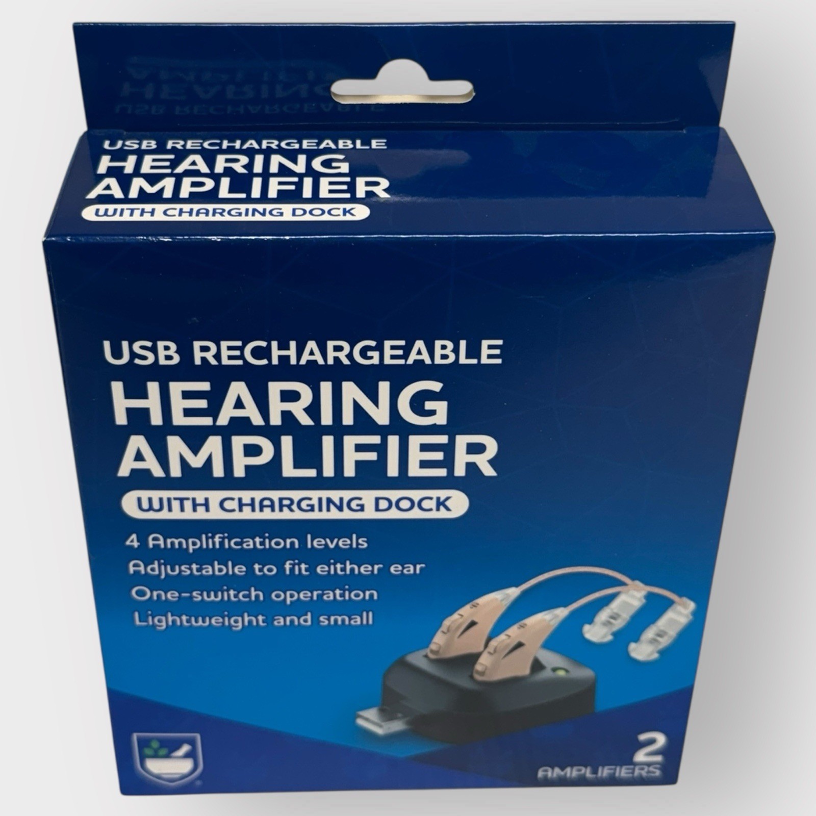 Riteaid USB Rechargeable Hearing Amplifier with Charging Dock – Brand New Sealed
