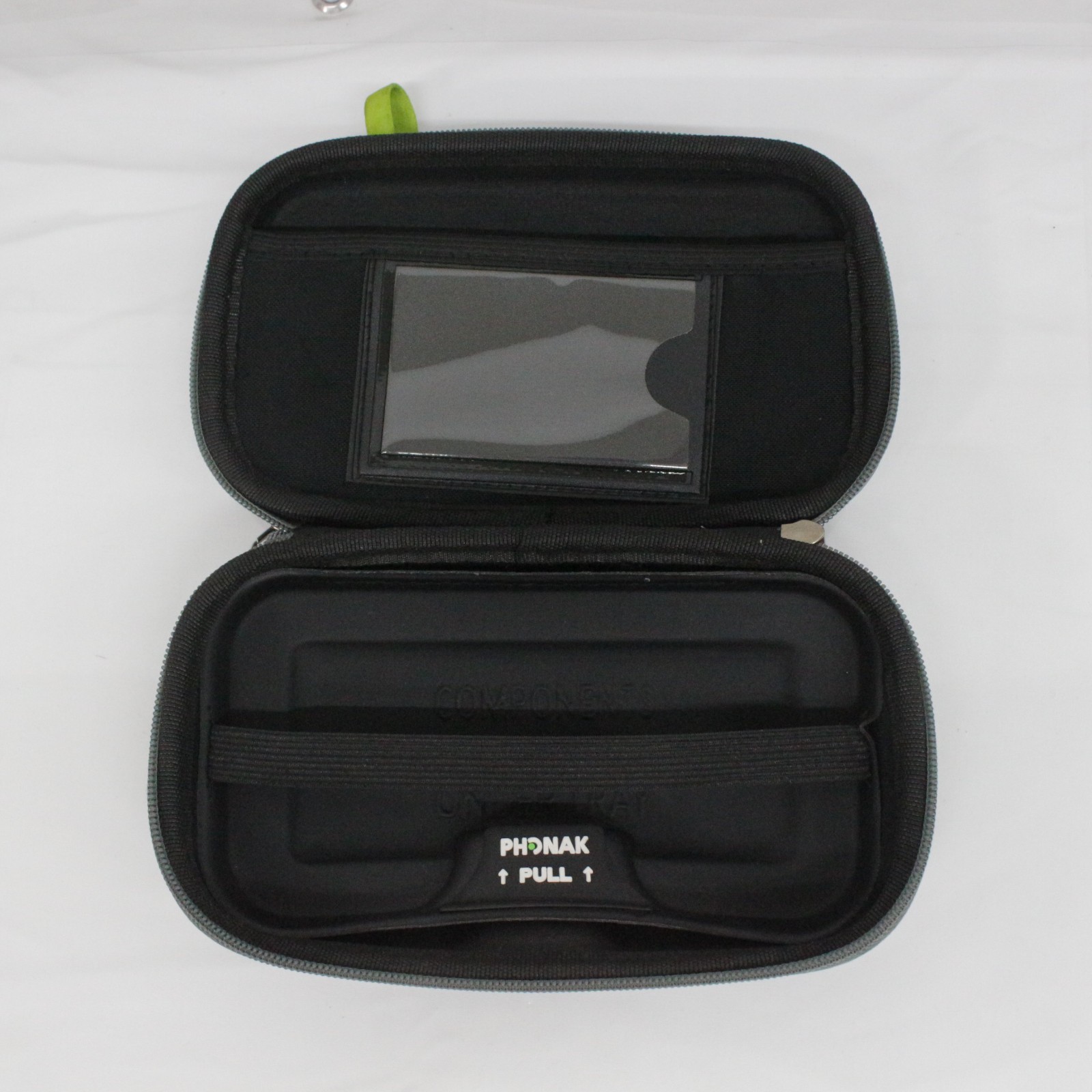 Large Double PHONAK Hearing Aid Clamshell Hard Soft Case Only Storage Travel