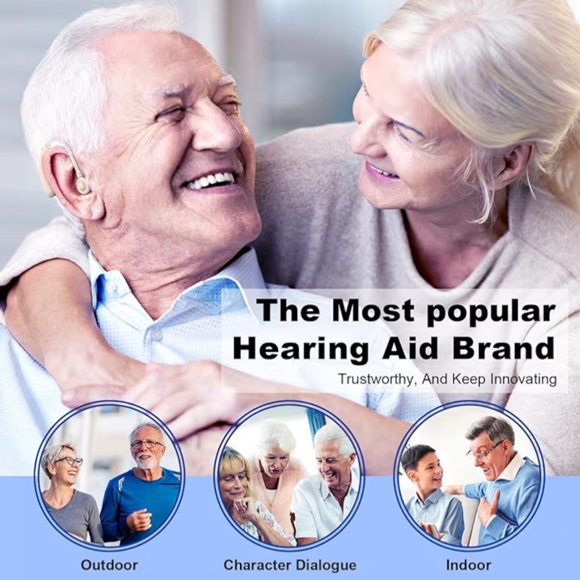 Hearing Aids Hearing Amplifiers for Seniors Rechargeable with Noise Cancelling