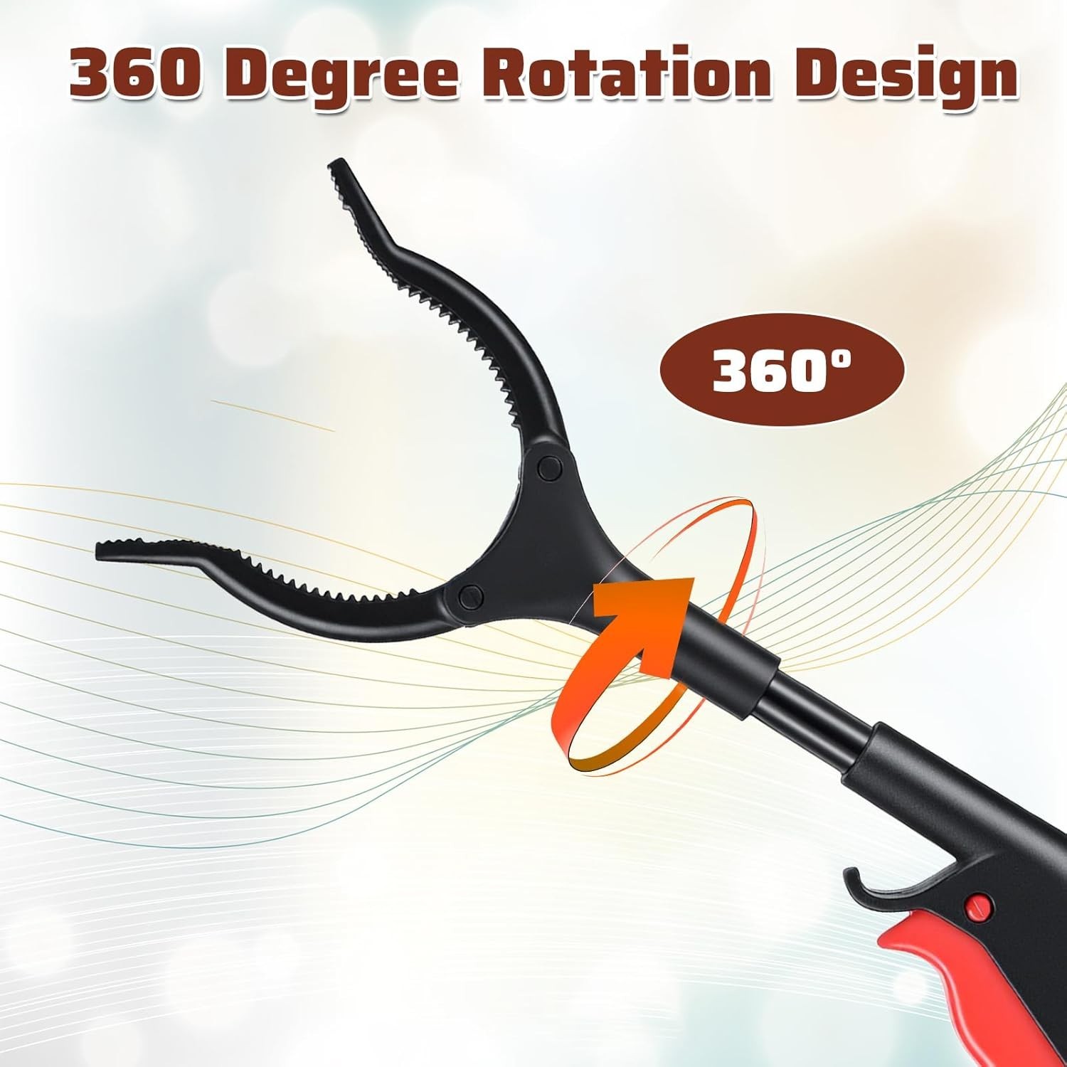 Durable 11″ Anti-Slip Grabber Tool with 360° Rotation – 2 Pack for Mobility Aid