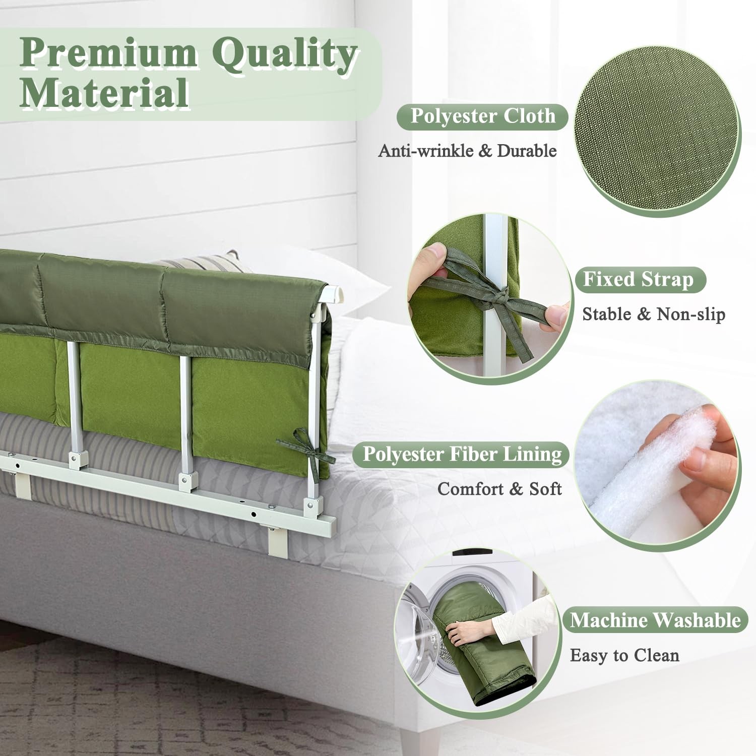 Neaude Bed Rail Covers For Elderly Adults Safety Hospital Bed Rail Pads Guard