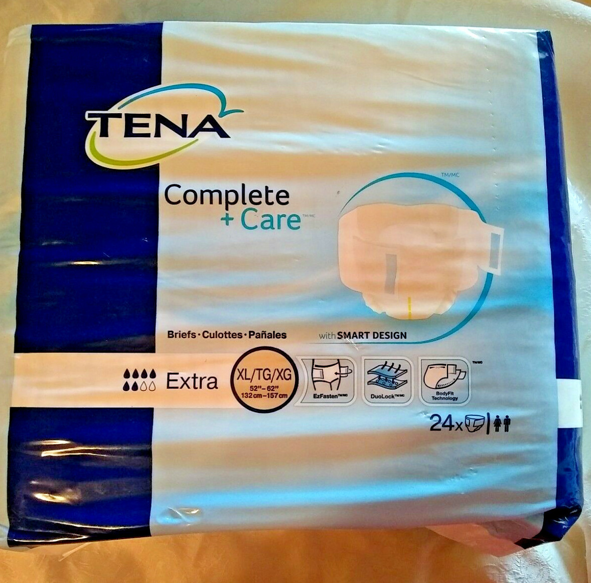 Tena Complete Care XL Adult Diapers Pack of 24