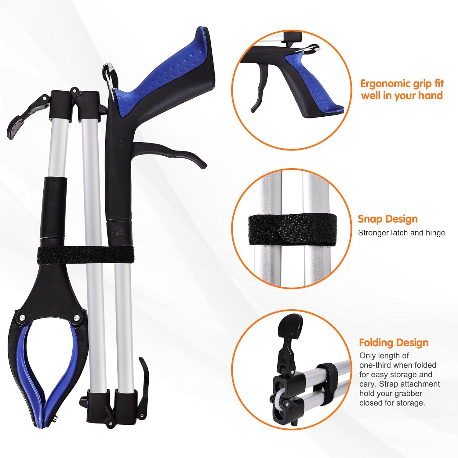 40″ Grabber Reacher Tool for Seniors 2 Pack, Foldable Reacher Grabbers Pickup St