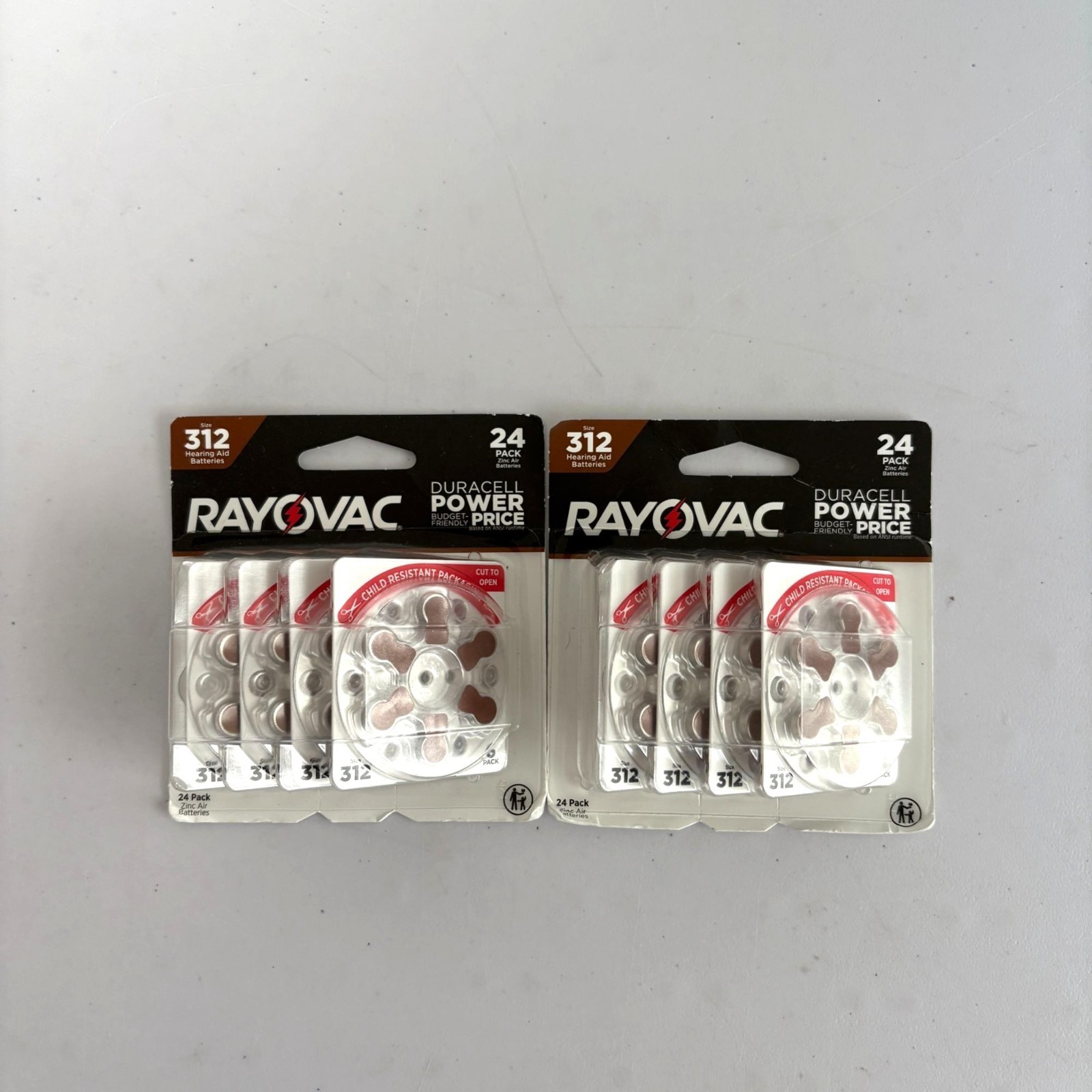 Rayovac 312 Hearing Aid Batteries 2 X 24 Pack 48 Total EXP May 2028 New Sealed