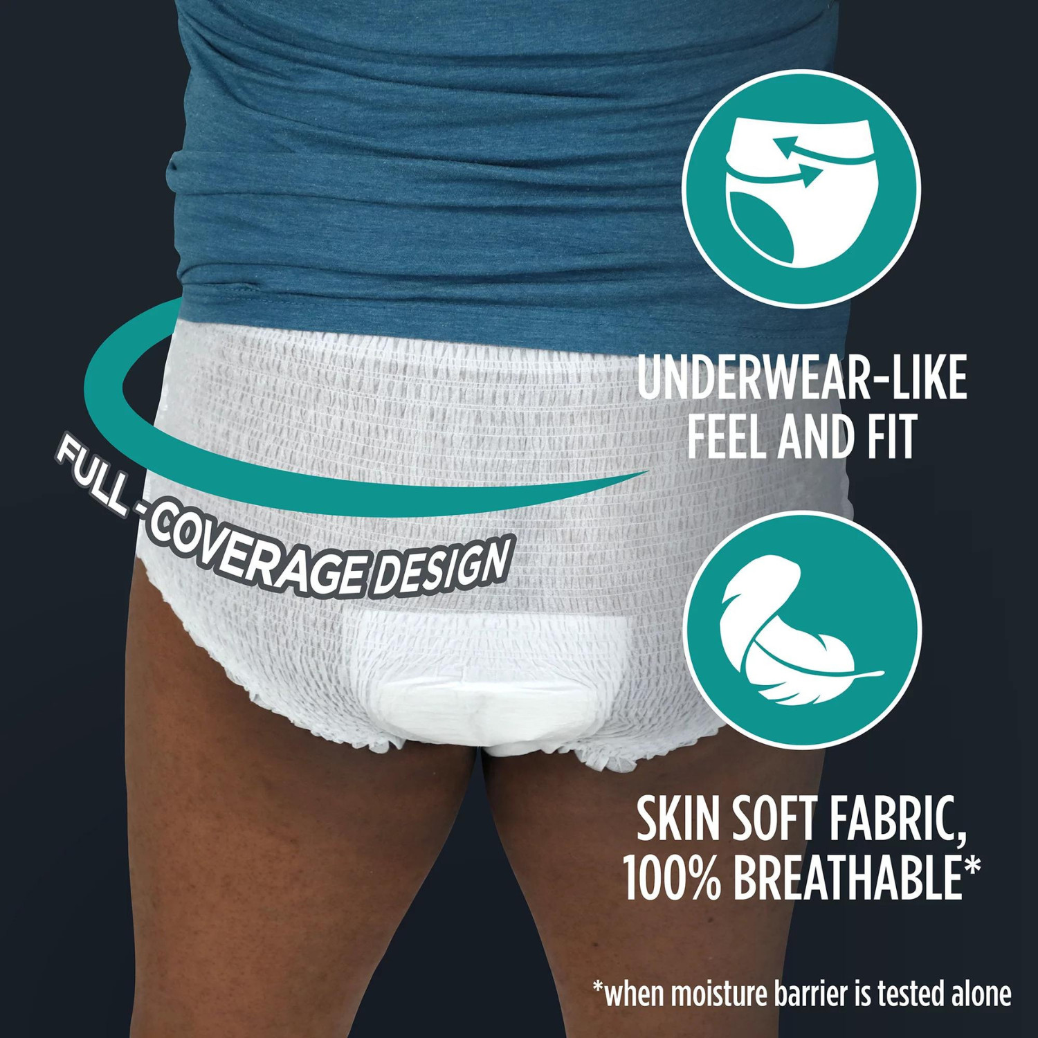 16 Count Assurance Incontinence Underwear For Men’s Adult Diaper, Overnight S/M