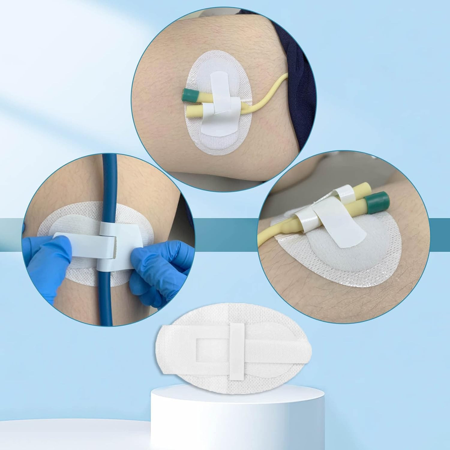 Urinary Tube Stabilization Fixation Stickers, Adhesive Pads for Leg Bag Support,