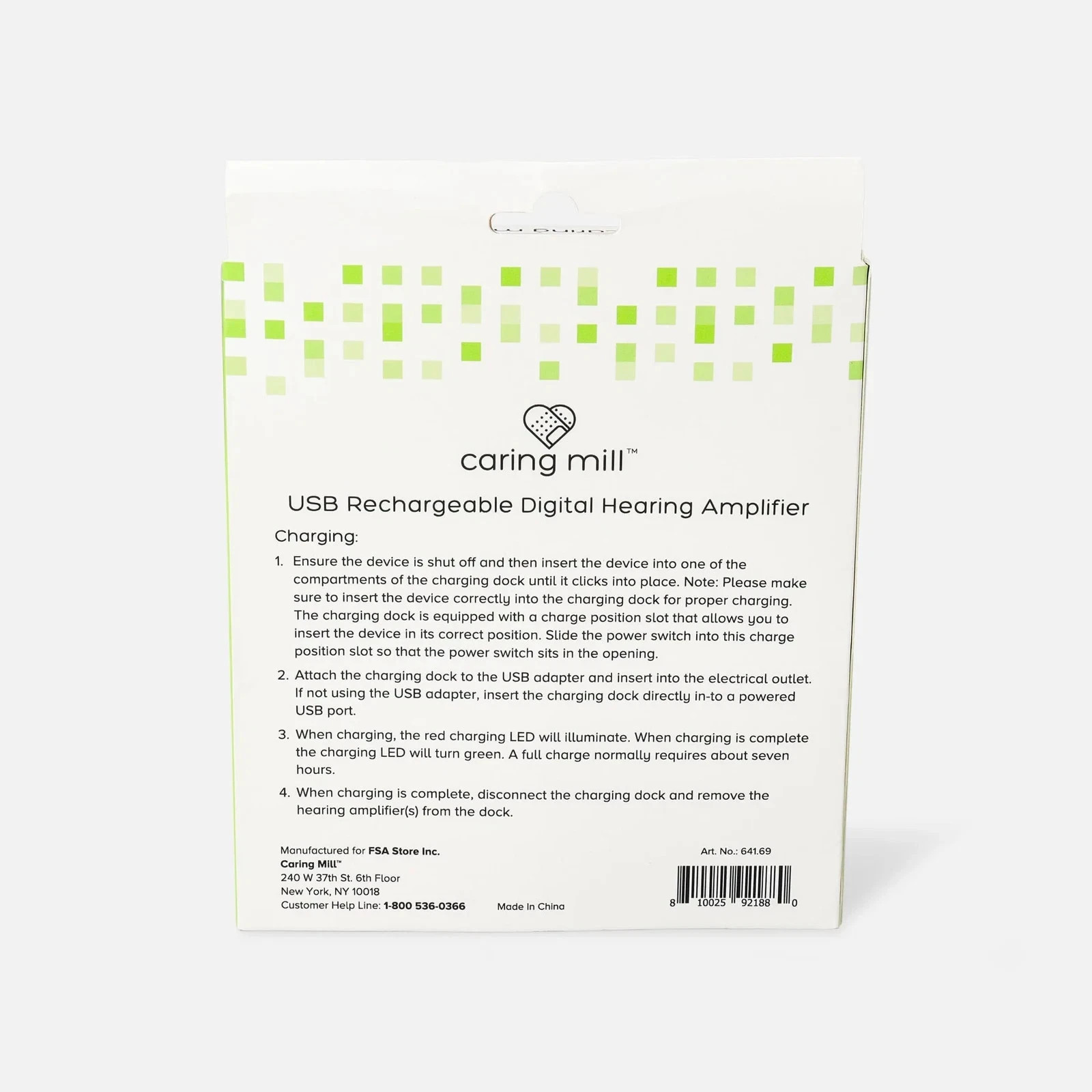 2PK Caring Mill USB Behind-the-Ear Rechargeable Digital Hearing Aid Amplifier