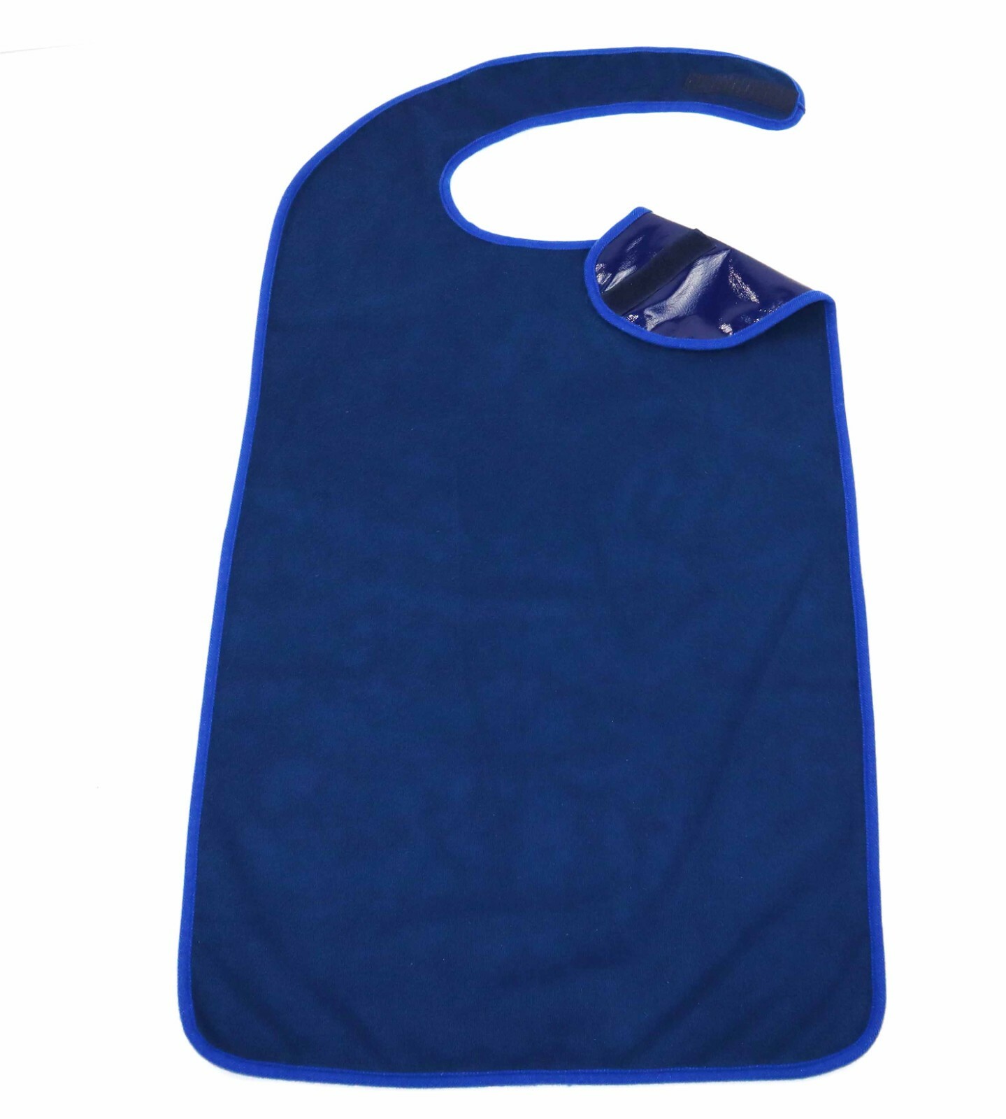 Adult Bib Mealtime Protector 3 Pack Waterproof Oversize 17.5″x 36″ White + Navy