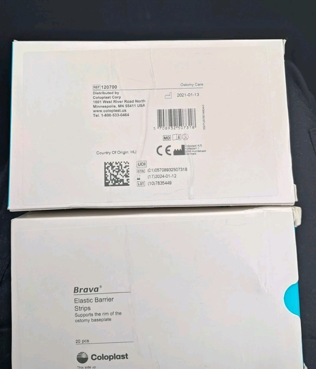 2-Pk Coloplast Brava 120700 Elastic Barrier Strips – 20 Pcs each Box Beige