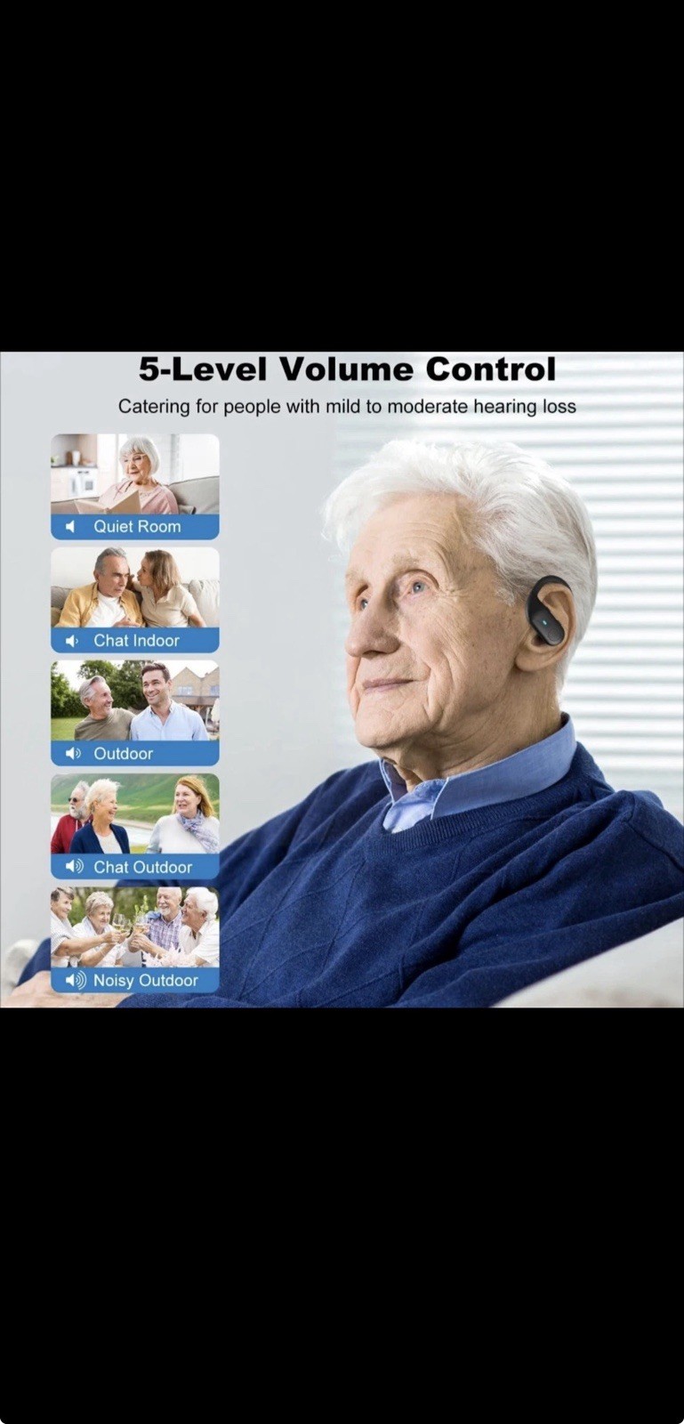 F-AID8 Bluetooth Hearing Aids for Seniors, Rechargeable Hearing Aid Earbuds