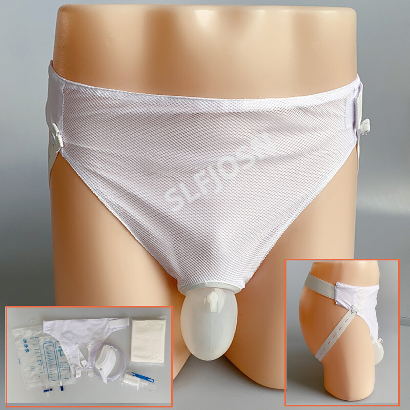 Male Silicone Urine bag Collector Urinal Pee Holder Collector Urinary Incontinen