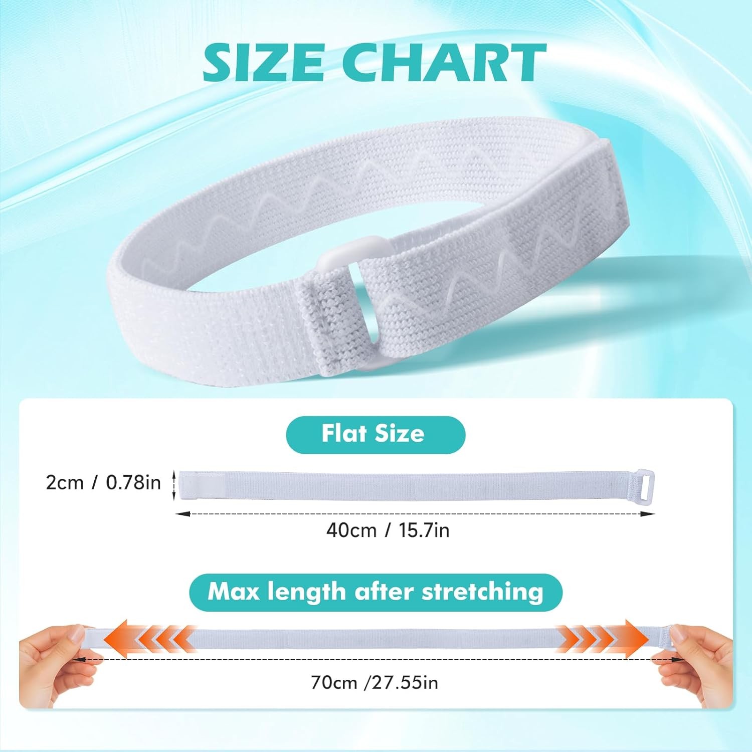 Anti-Slip Catheter Leg Bag Strap, 16 in / 40 cm | Silicone Grip, Adjustable Hook