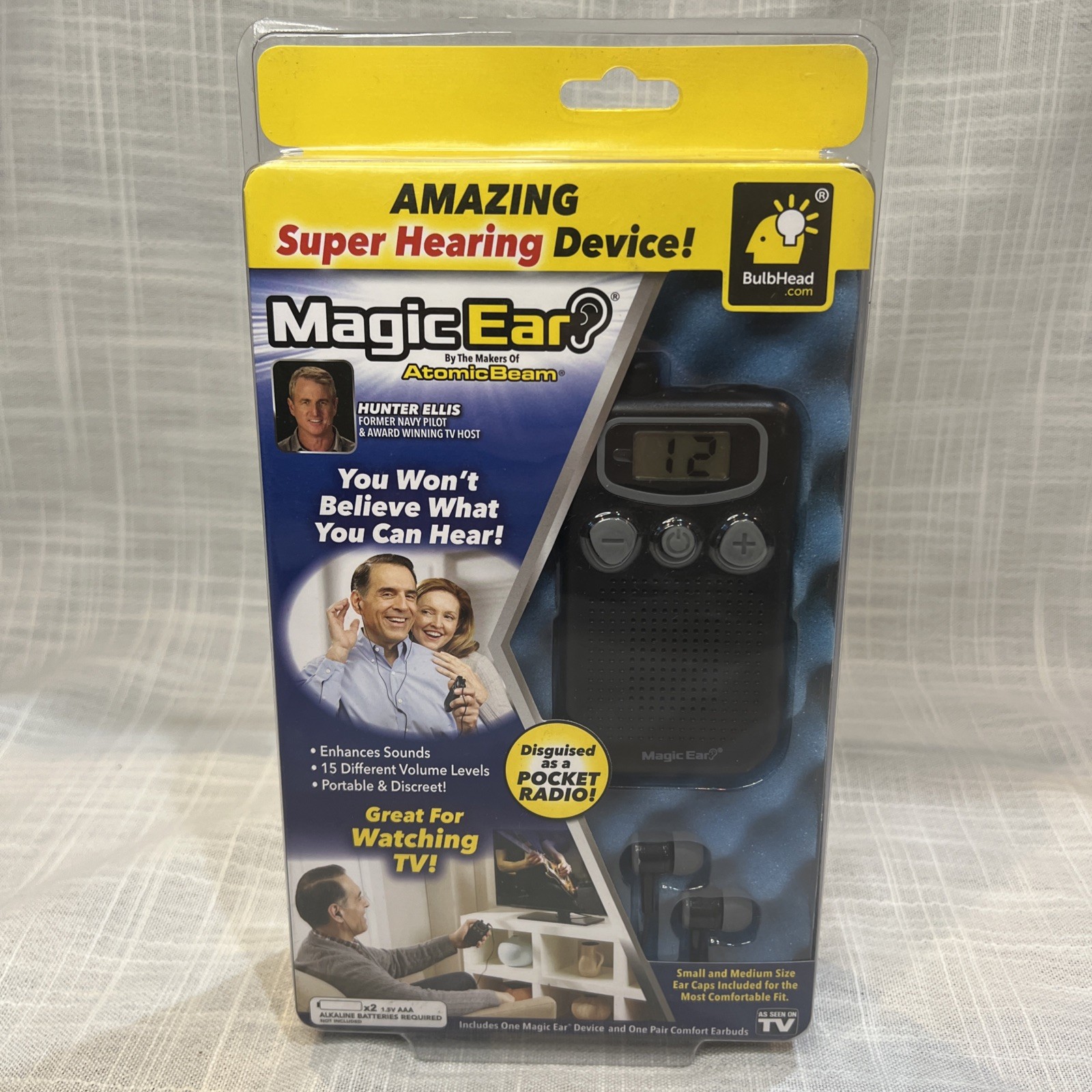 BulbHead Magic Ear Hearing Amplifier 2018 SEALED As Seen On TV Hearing Device