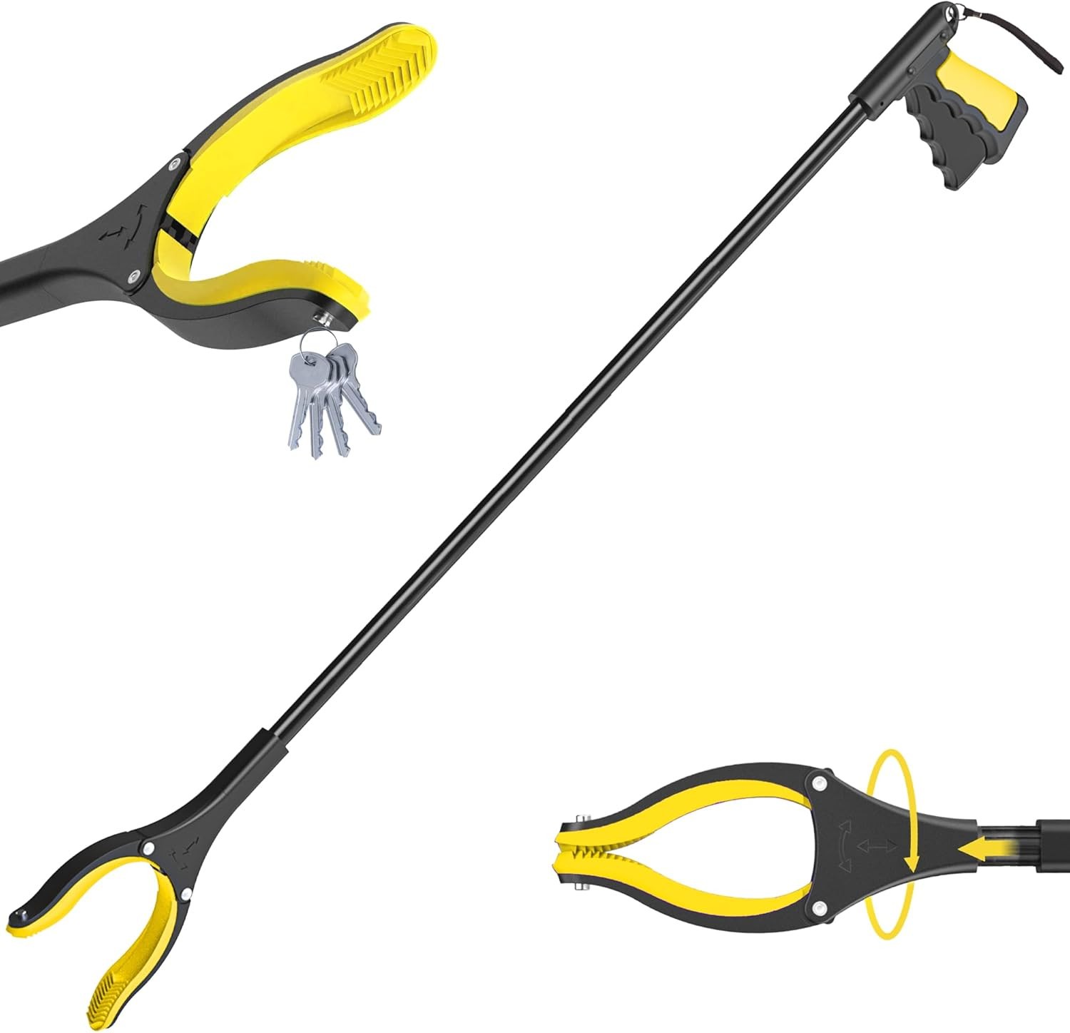 59 Inch Extra Long Grabber Reacher ToolPick up Stick for Seniors with Strong Gr