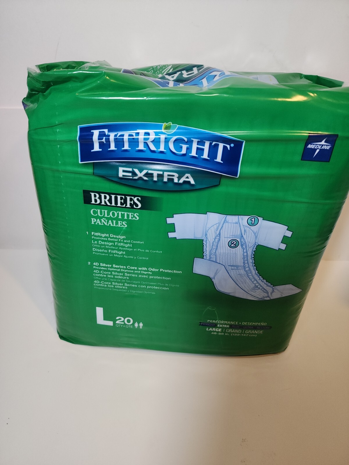 FitRight Extra, Adult Diapers, Size Large 48″-58″ 20ct