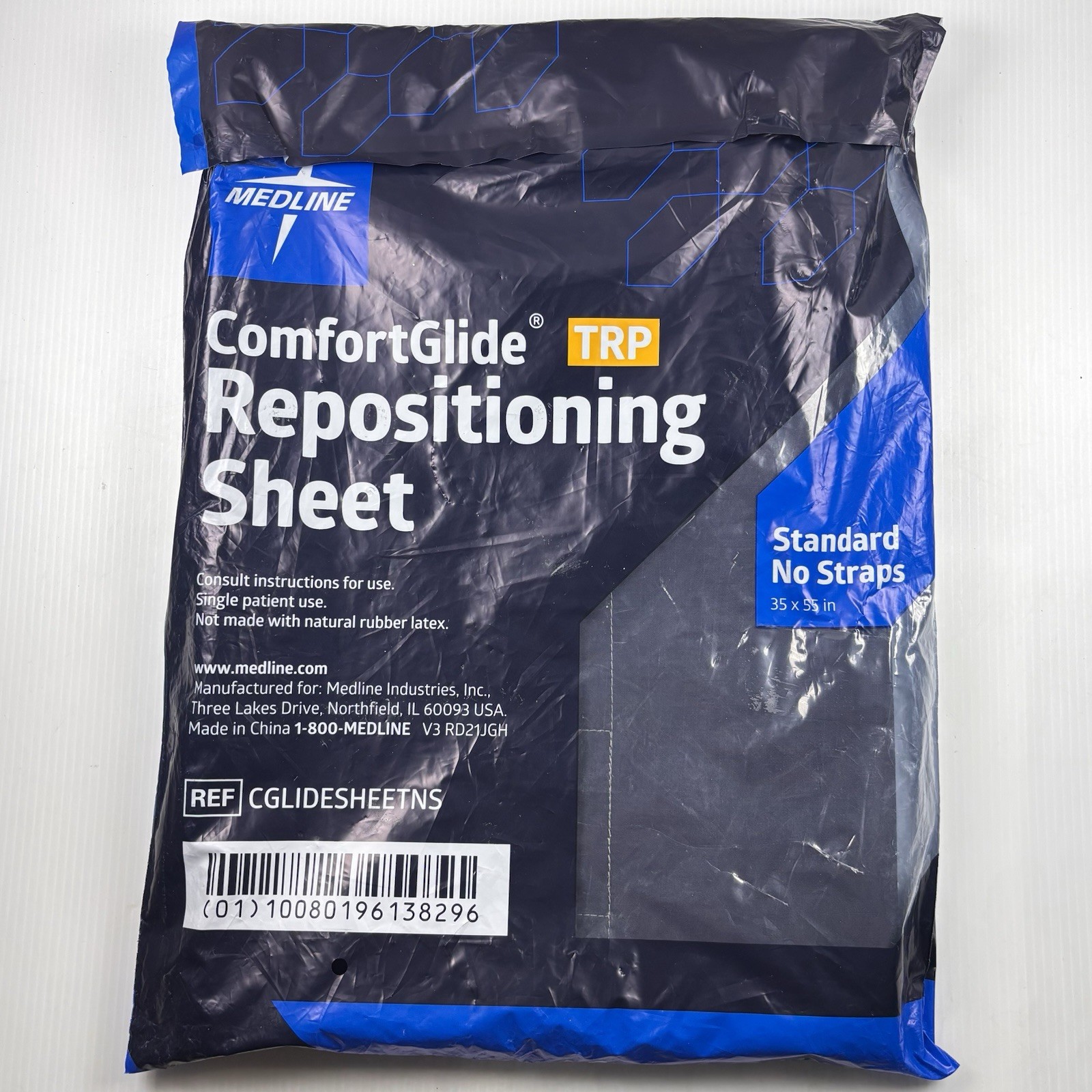 Medline Comfort Glide Repositioning Sheet Low Friction 35″ x 55” New In Bag.