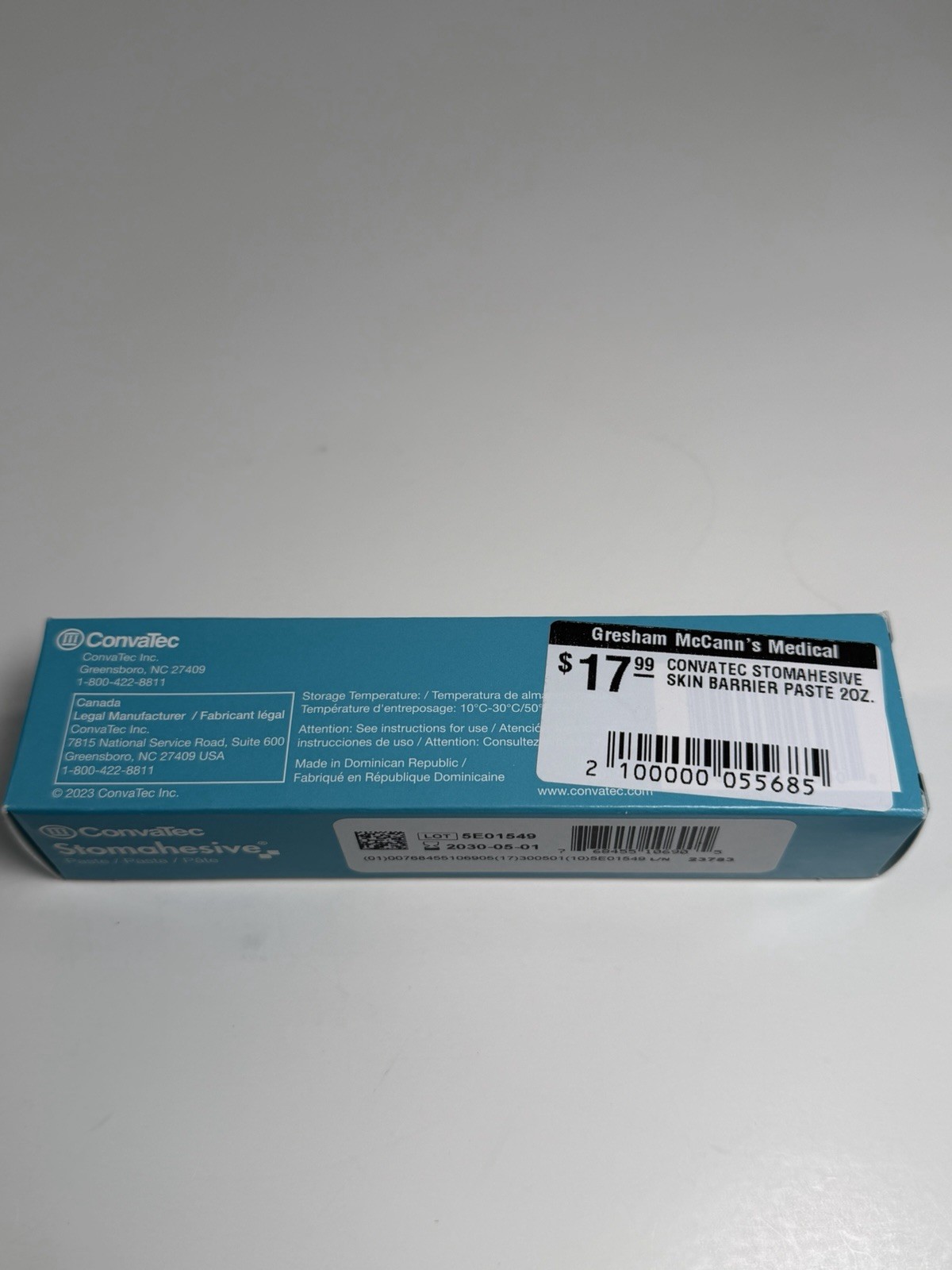 NEW ConvaTec Stomahesive Protective Paste 2oz Tube #183910
