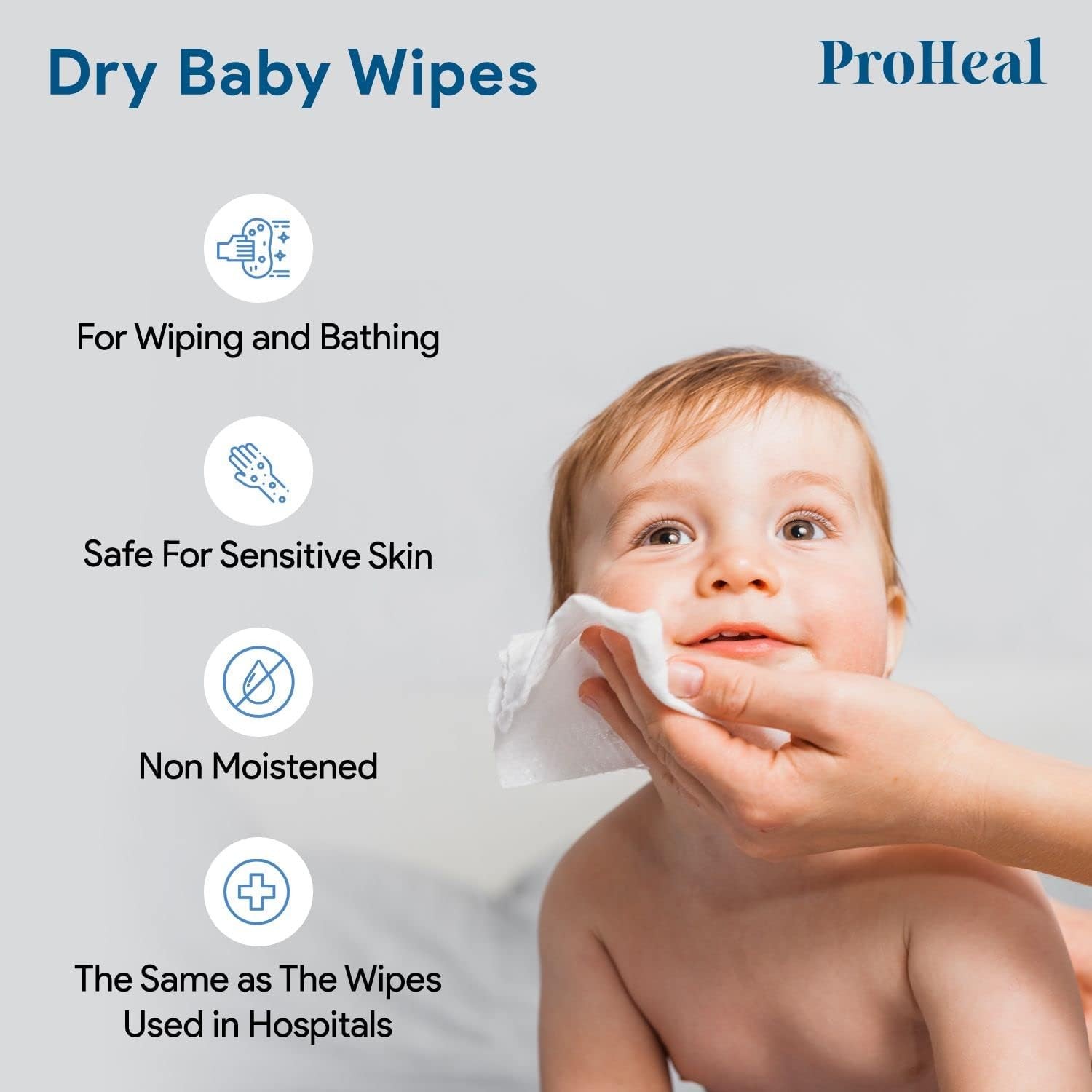 Disposable Wet Wipes, 100-Pack – 9.5“ x 13.5” –