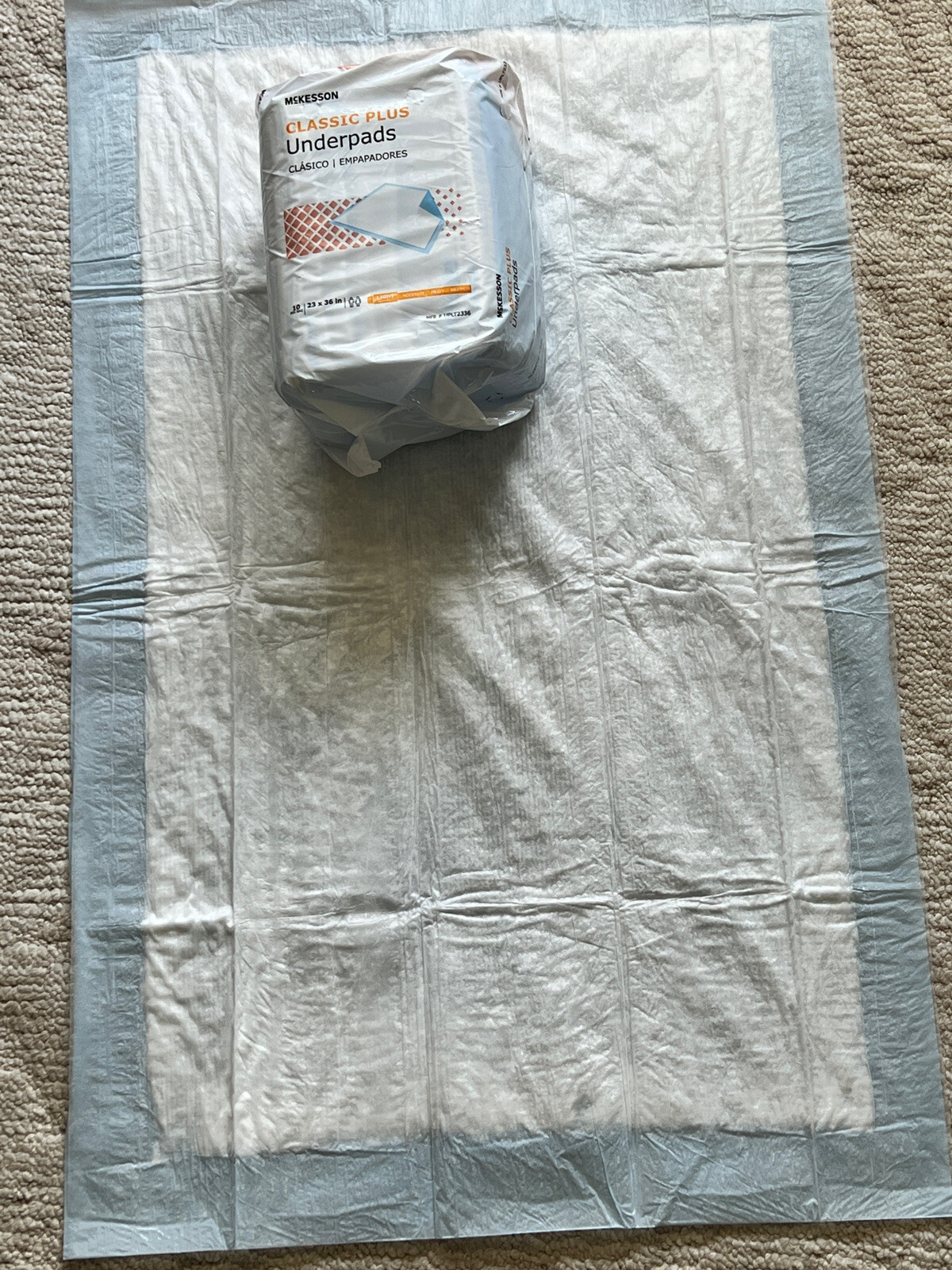Pads 24×36 Bed or Dog 10 McKesson Light Absorbency Adult Disposable Underpads