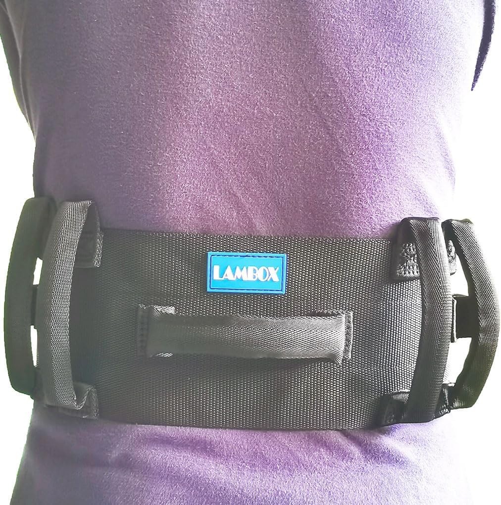 Gait Belt Transfer Belt with 7 Nylon Padded Handles, Medical Nursing Safety G…