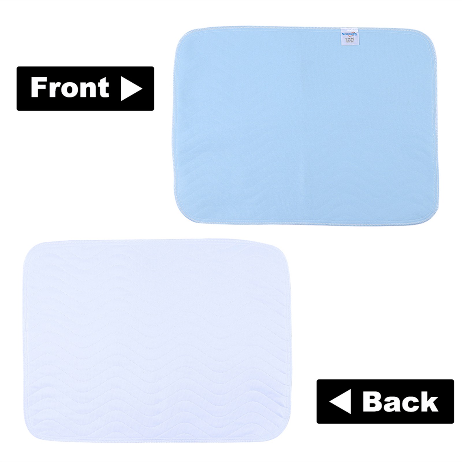 17.7×23.6in 6pcs Reusable Adult Bed Pads Incontinence Washable An Absorbent Pad