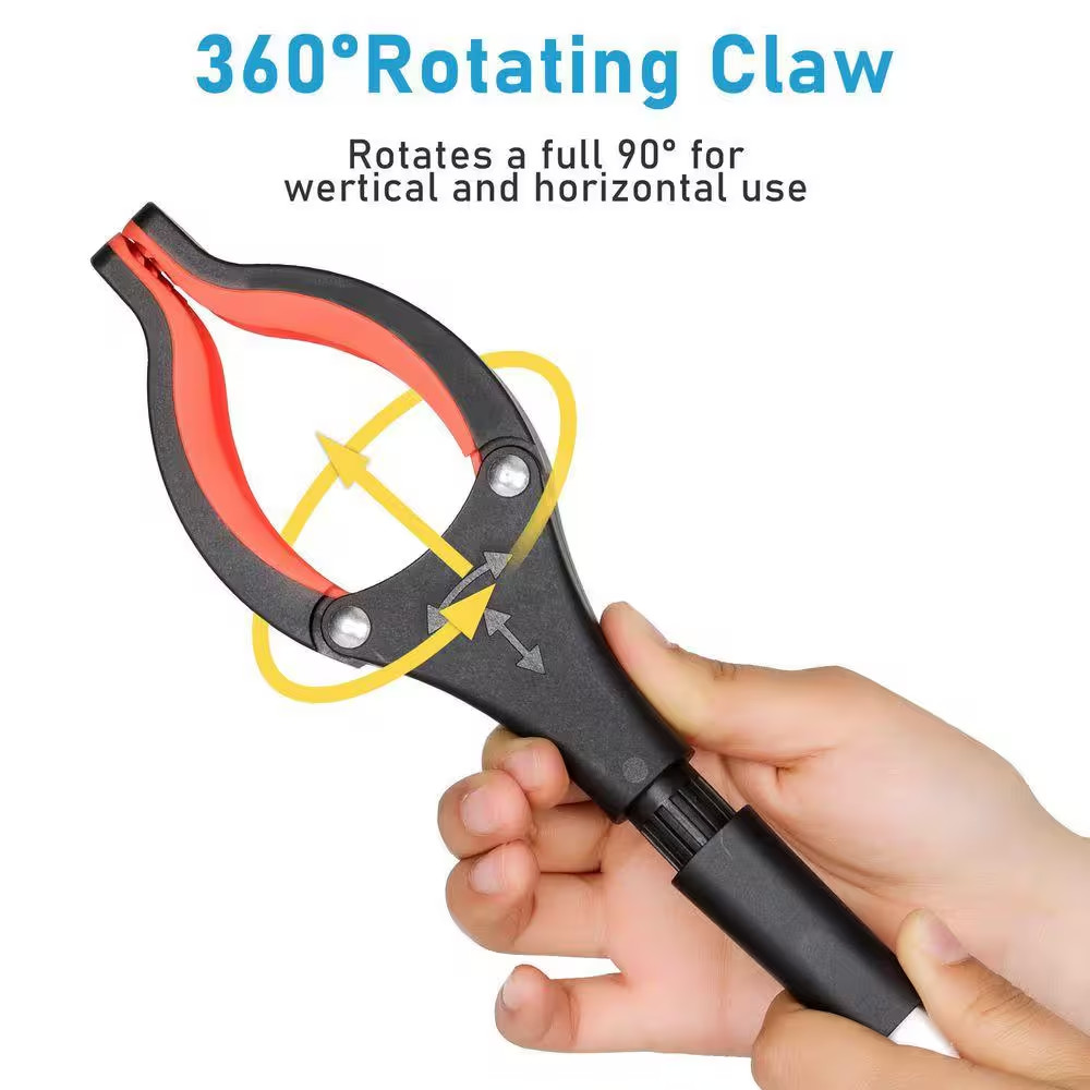 Upgrade 32 In. Foldable Reacher Tool 360° Rotating Head Lightweight Trash Claw G