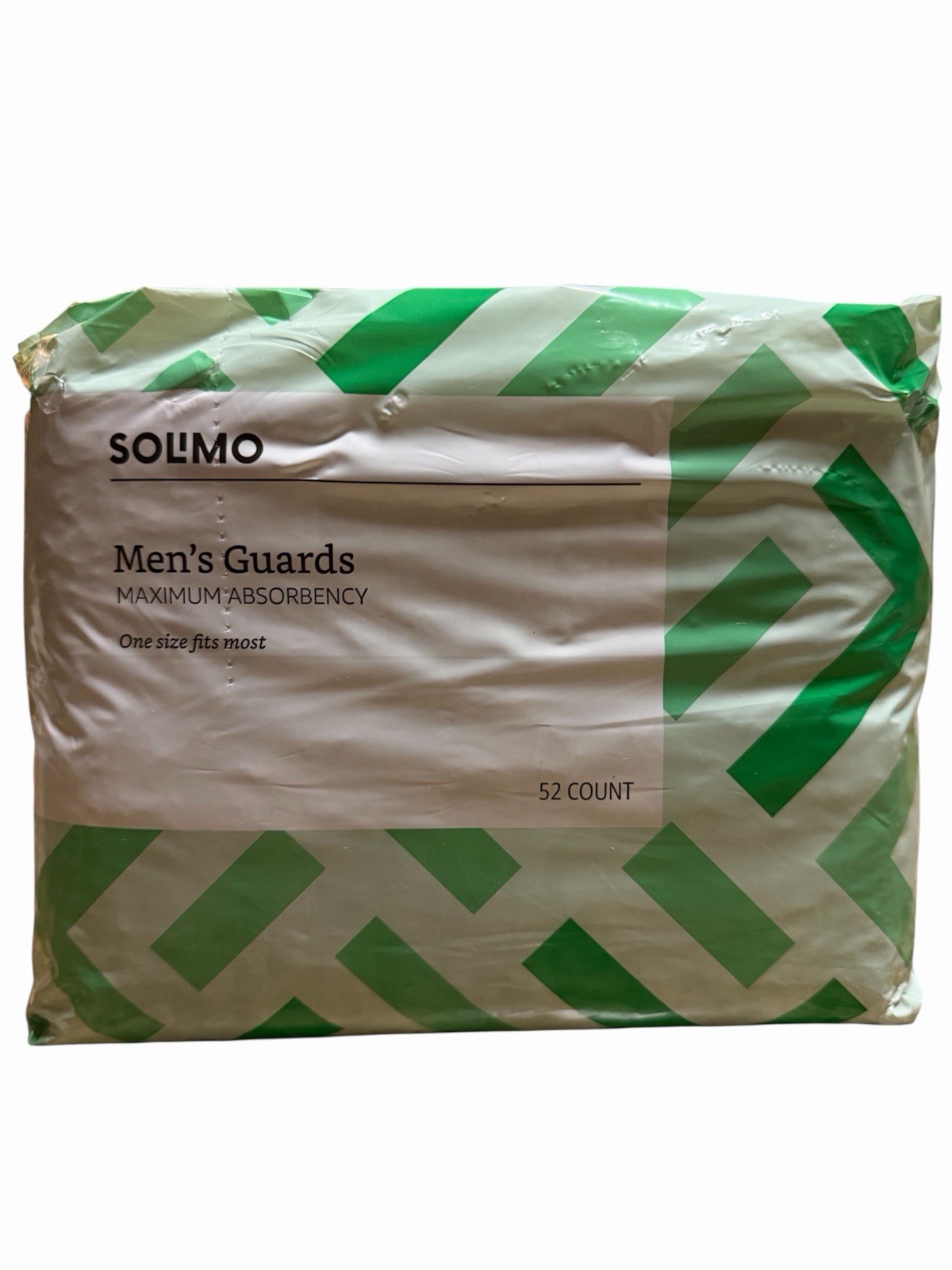 Solimo Men’s Incontinence Guards 52ct Max Absorbency Pads – One Size Fits Most
