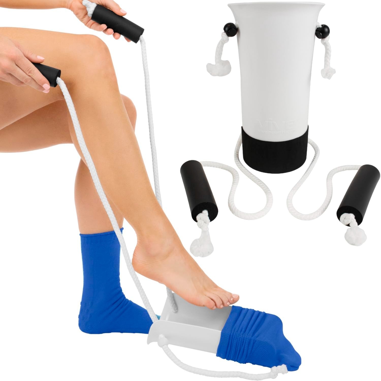 Sock Aid Tool – Easy On/Off Stocking Slider for Seniors, Elderly, Pregnant, Diab